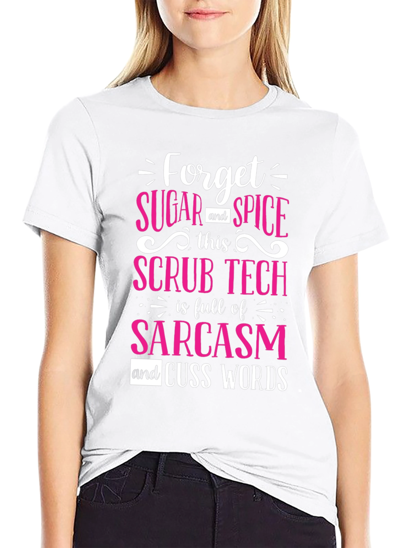 Black Sarcastic Scrub Tech T-Shirt view 9