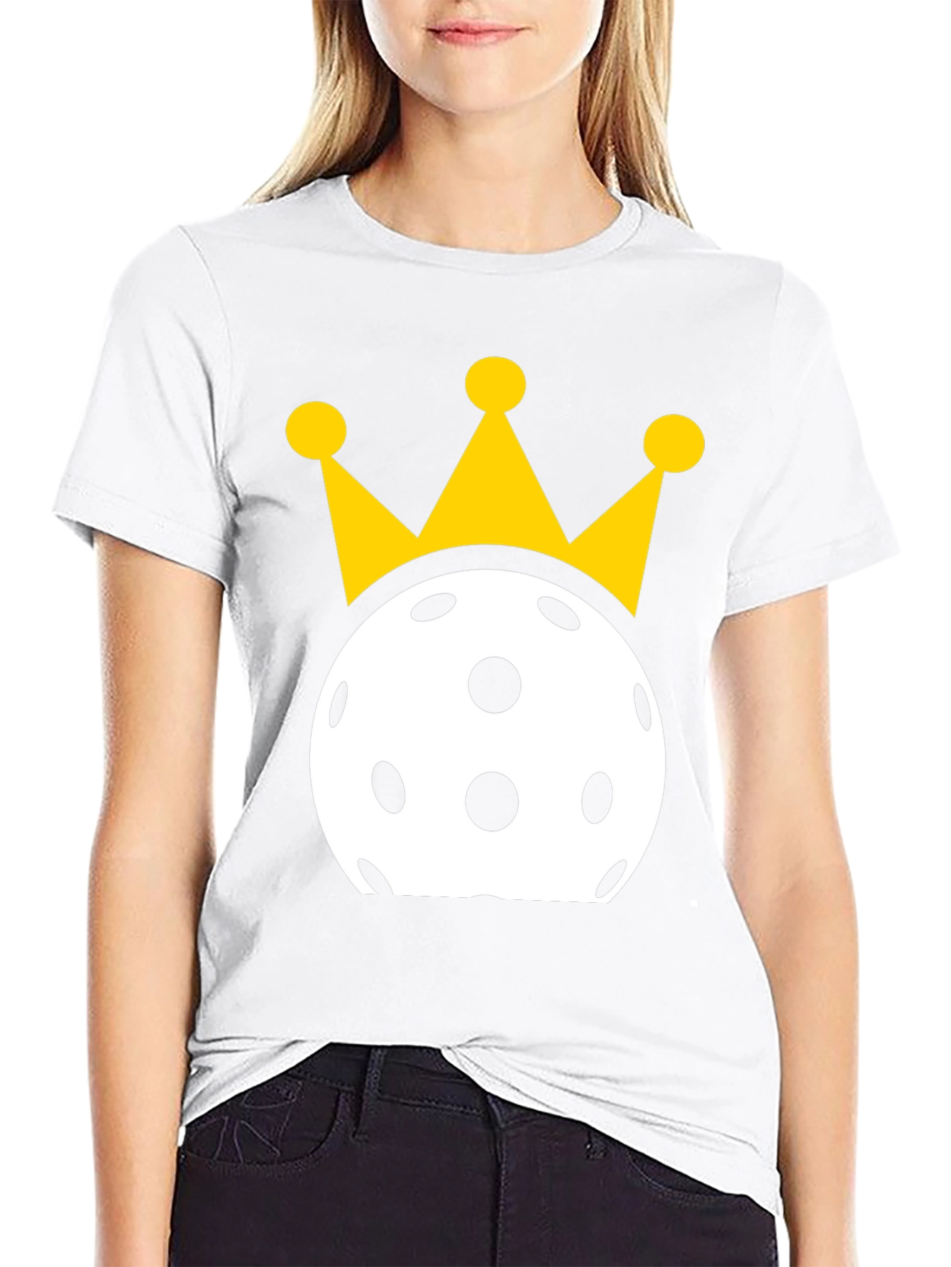 Black Pickleball King T-Shirt - Black Cotton Tee view 9