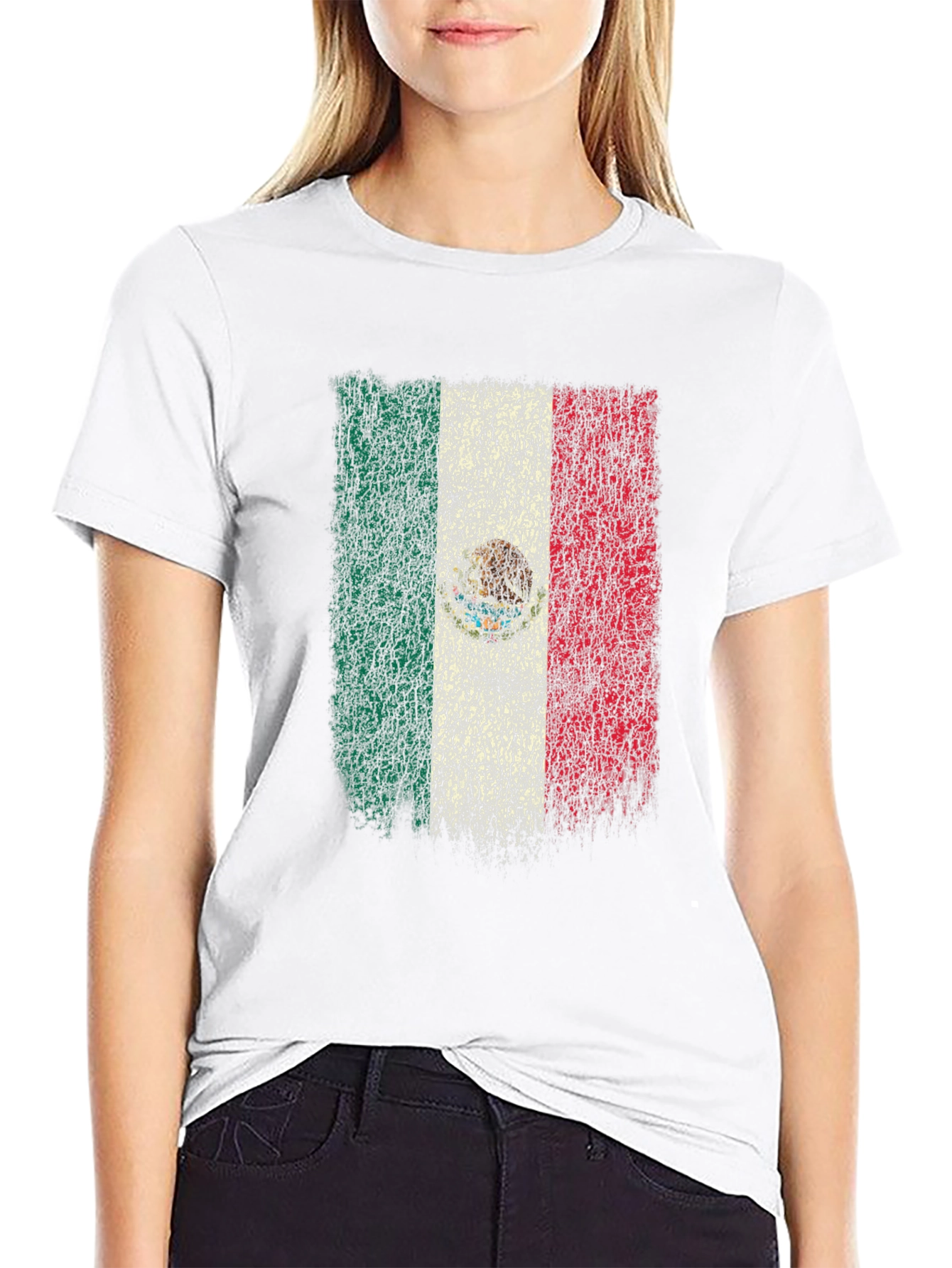 Mexico Flag T-Shirt - Distressed Graphic Tee - 9