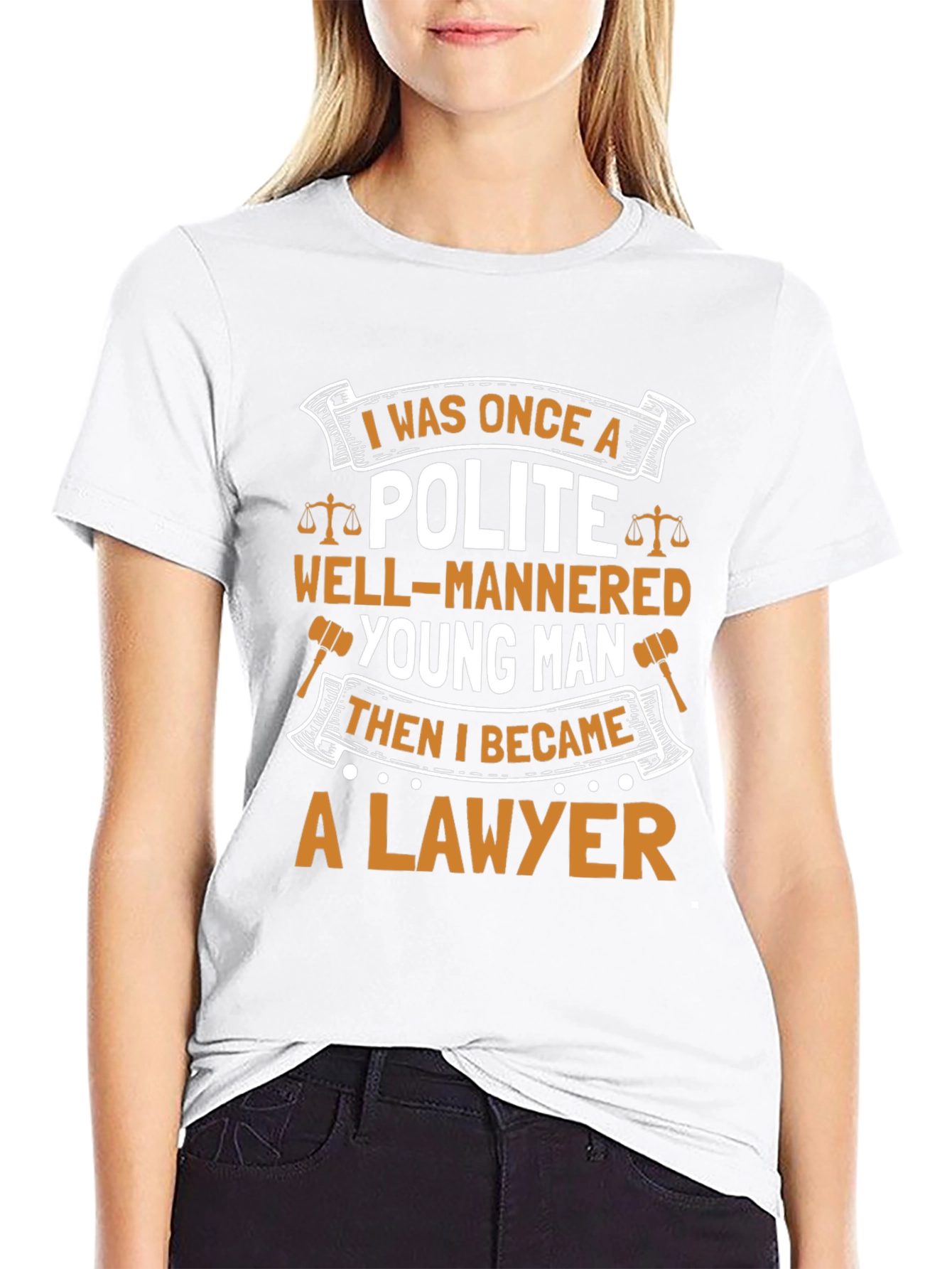 Lawyer T-Shirt: Polite Well-Mannered Young Man Graphic Tee - 9