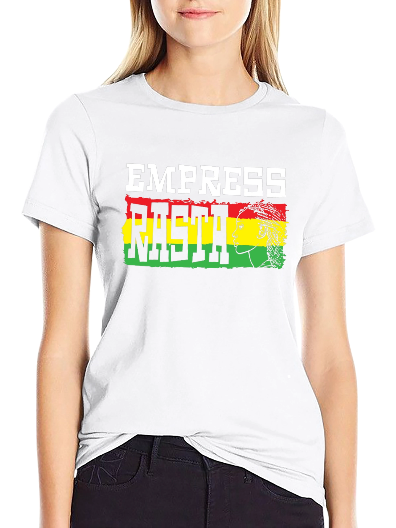 Black Empress Rasta Graphic T-Shirt view 9