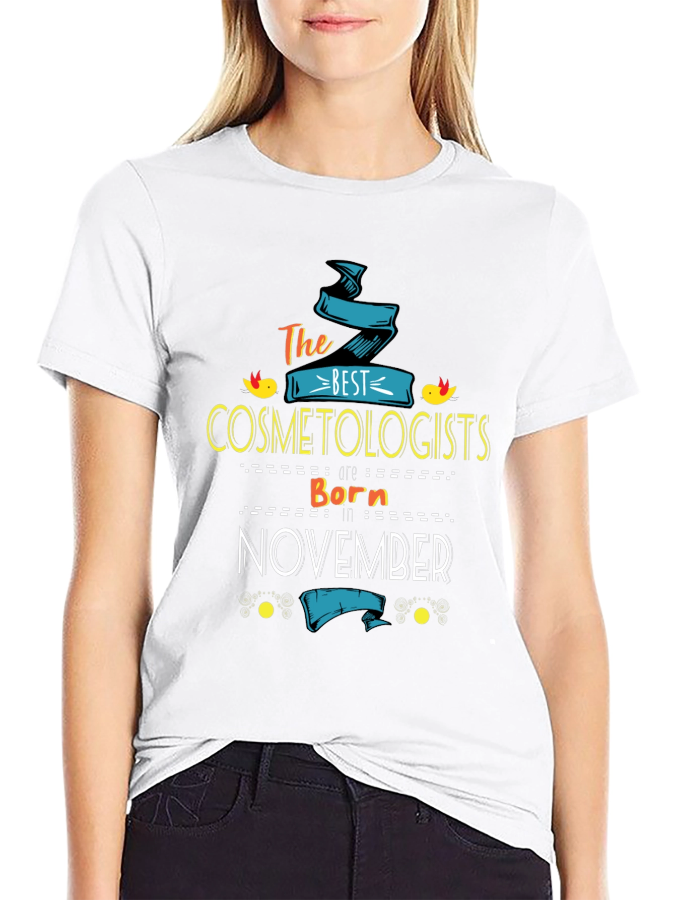 Black Best Cosmetologists Born in November T-Shirt view 9