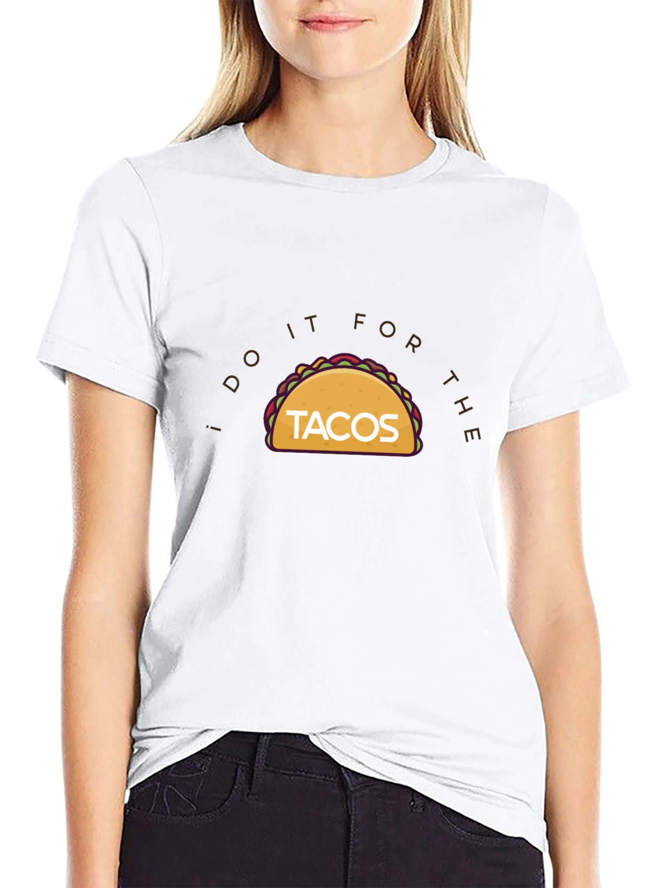 Black Taco Lover's T-Shirt - I Do It For The Tacos! view 9