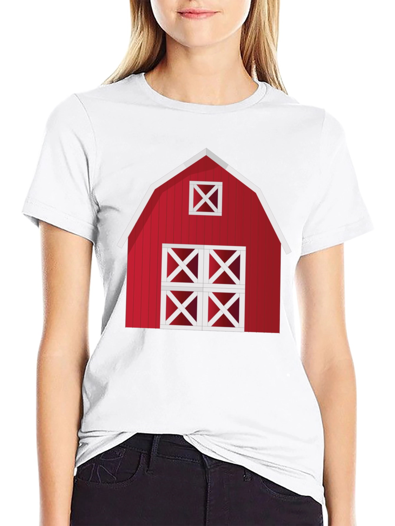 Black Red Barn Graphic Tee - Farmhouse Style view 9