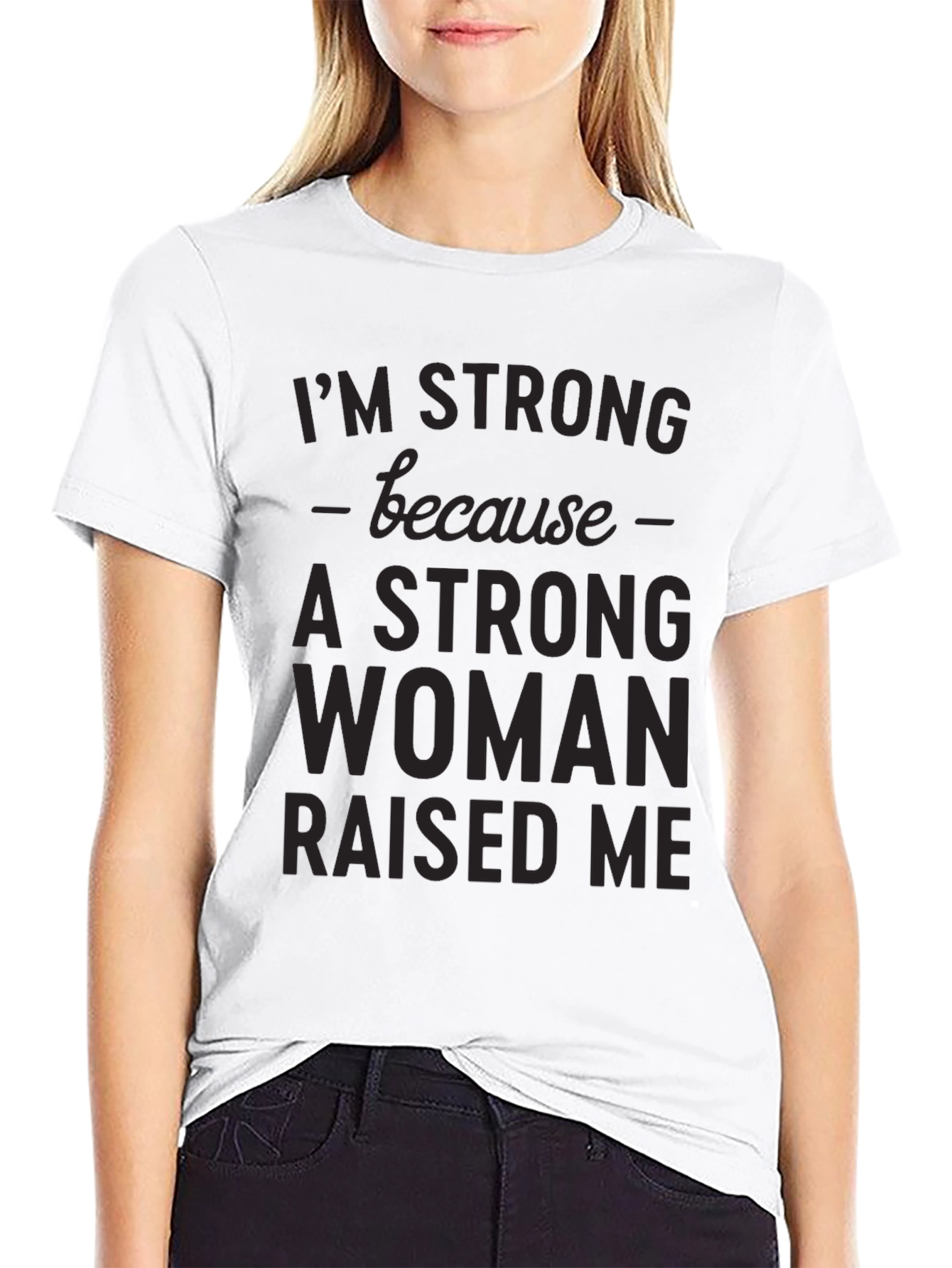 Black Strong Woman Raised Me Graphic Tee view 9