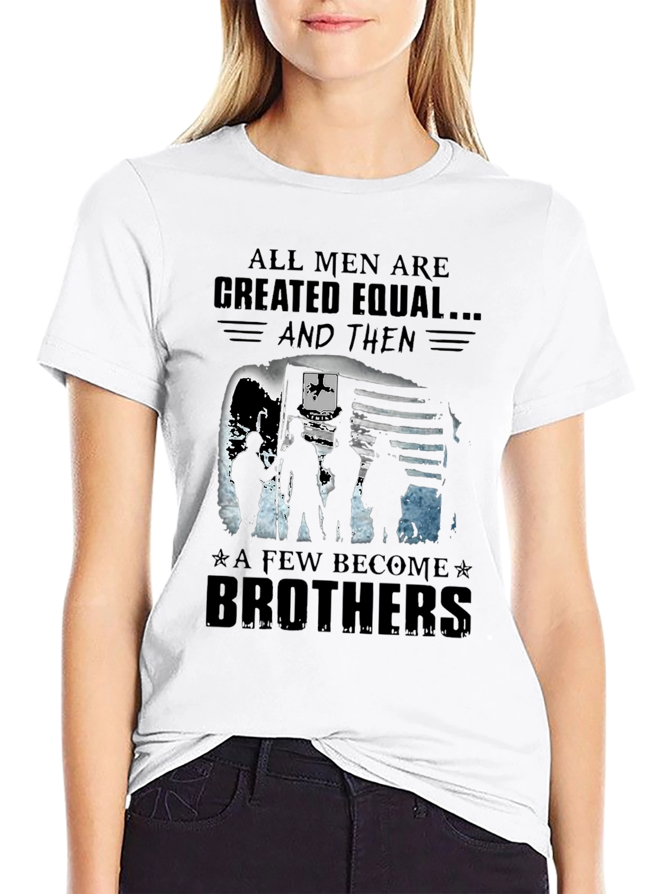 Black Brotherhood Graphic Tee - All Men Created Equal view 9
