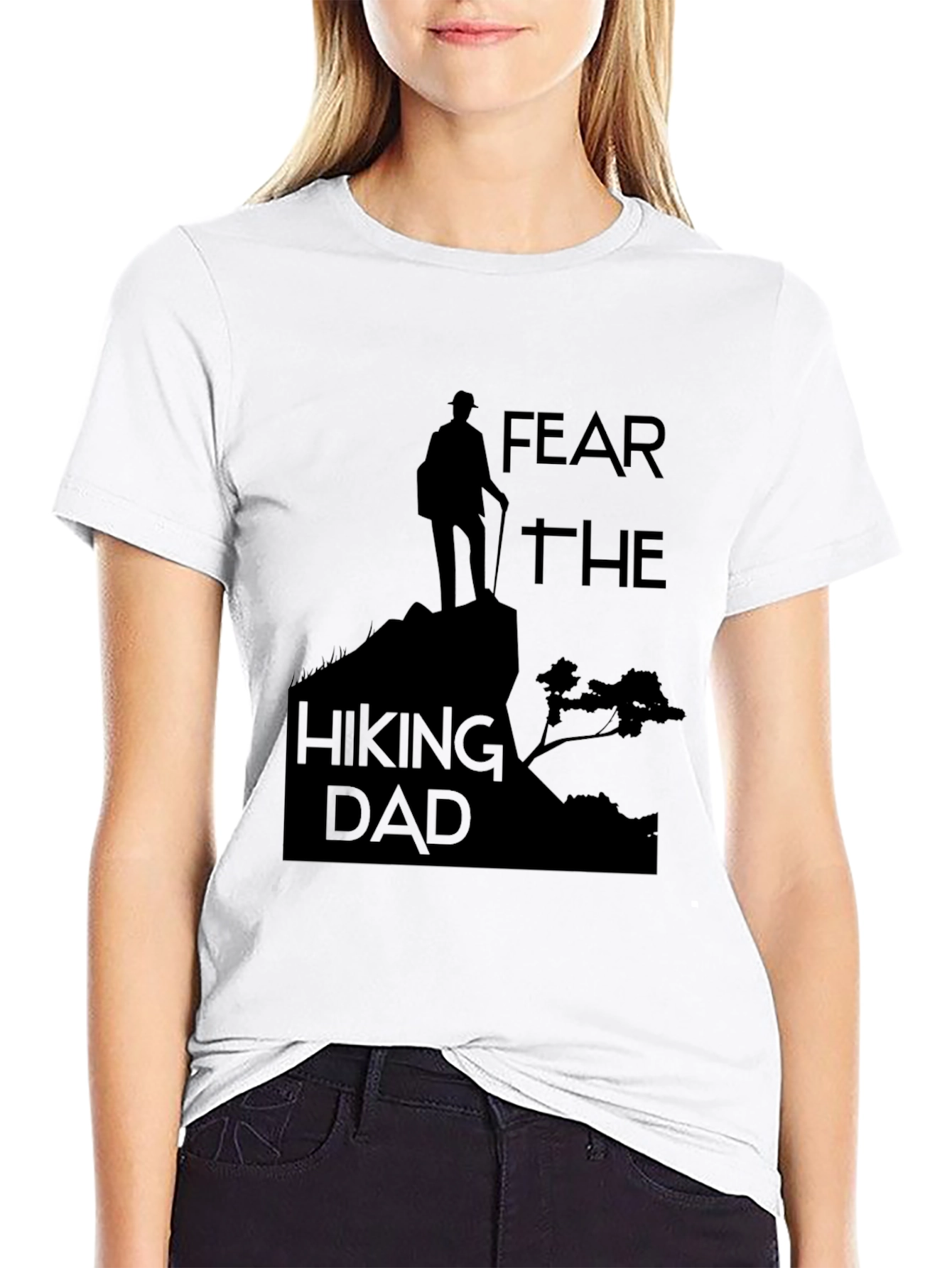 Black Fear The Hiking Dad Black T-Shirt view 9