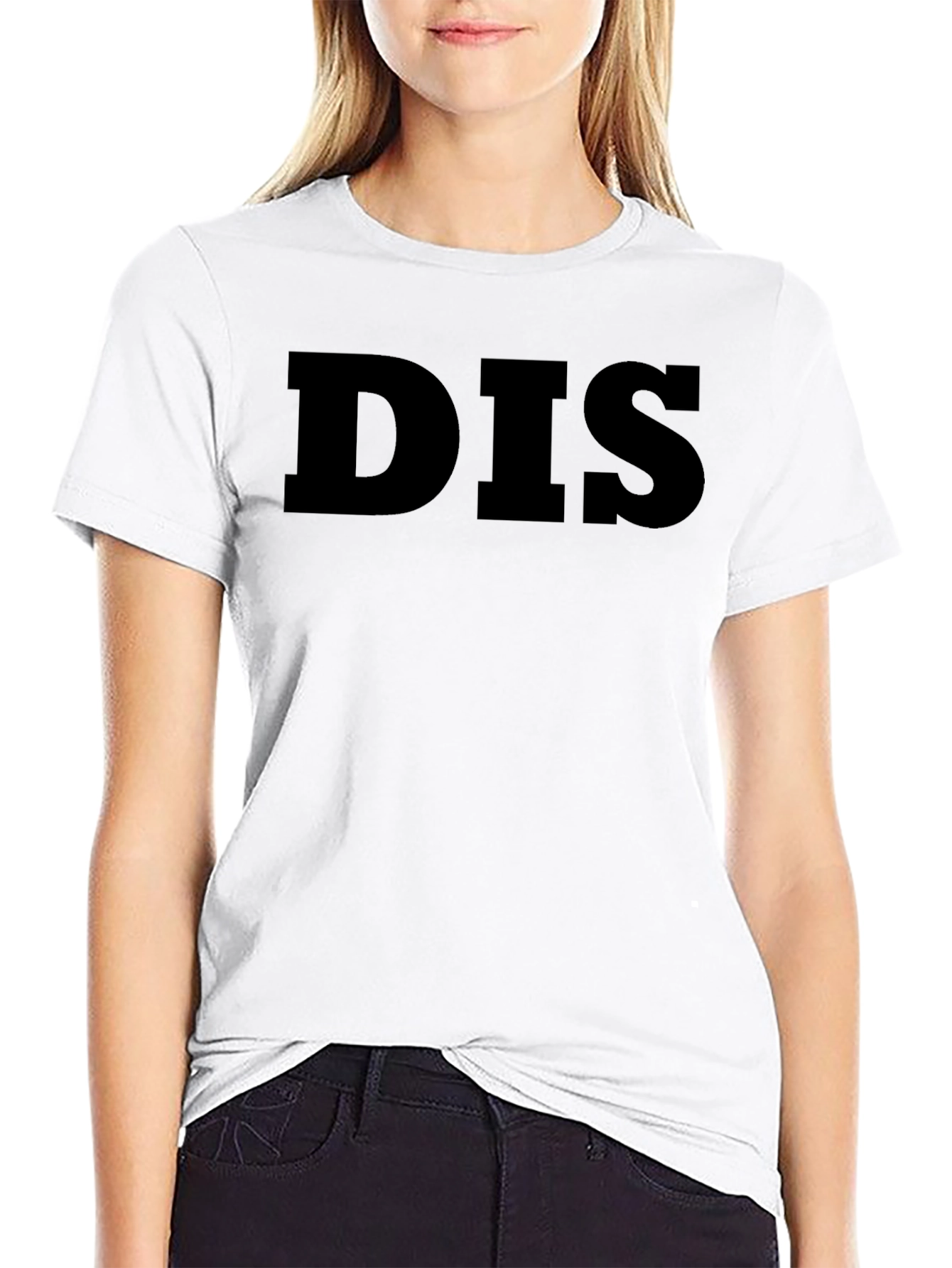 Black DIS T-Shirt - Bold Statement Tee view 9