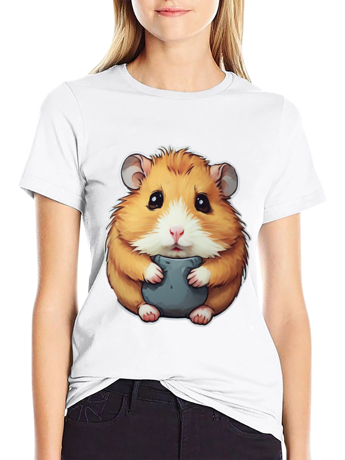 Black Hamster Graphic Tee - Cute Animal Design view 9