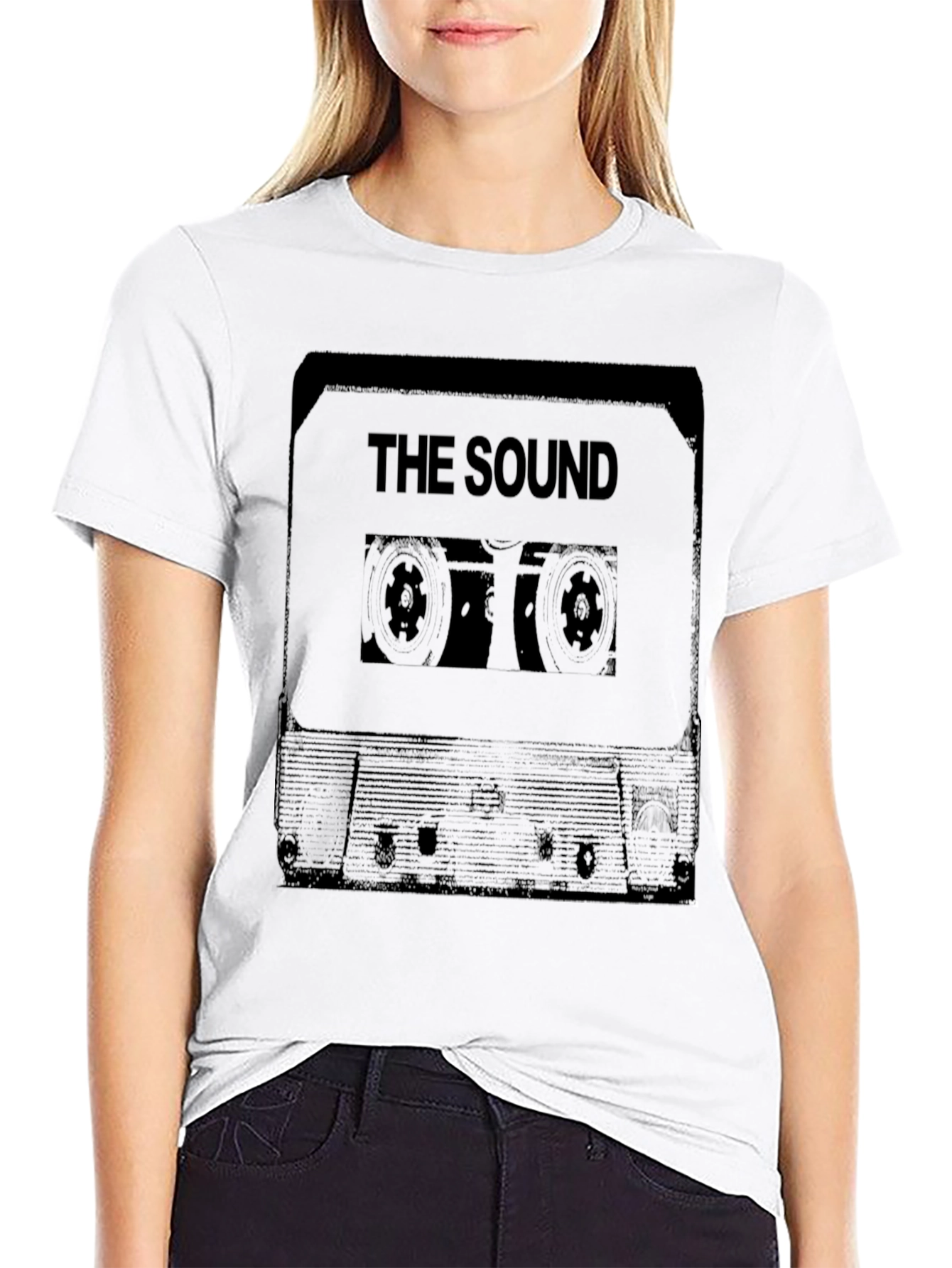Black The Sound Cassette Tape Graphic T-Shirt view 9