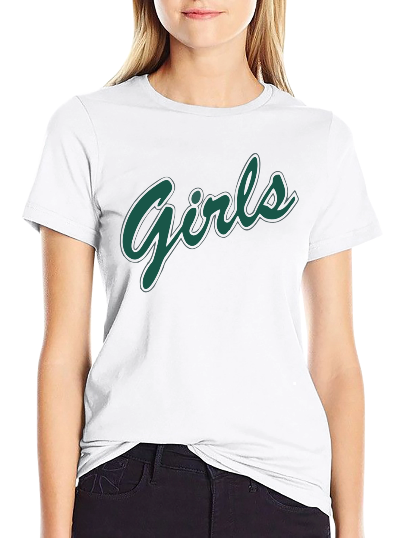 Black Girls Graphic Print Black T-Shirt view 9