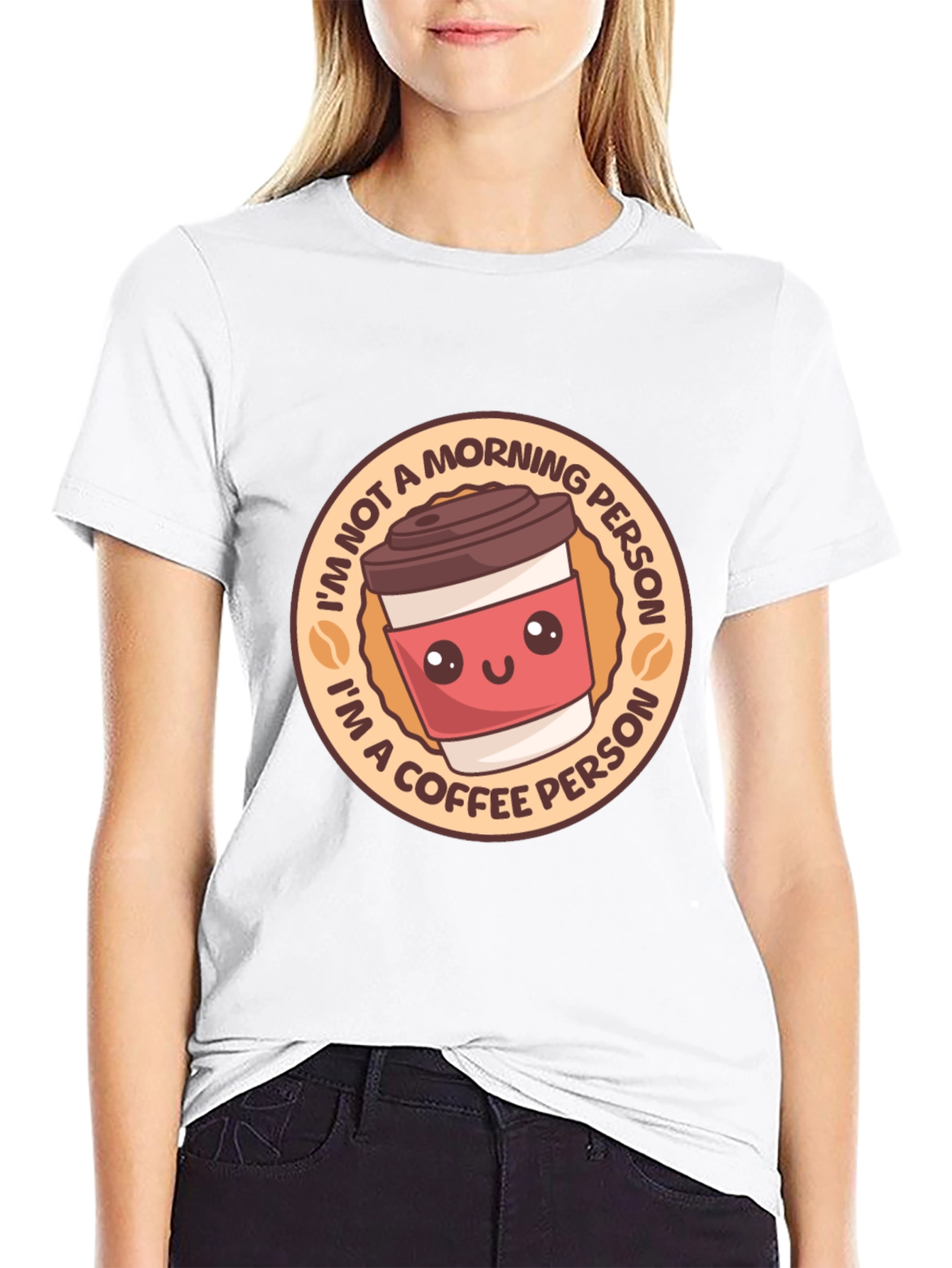 Black Coffee Person T-Shirt - Funny Morning Tee view 9
