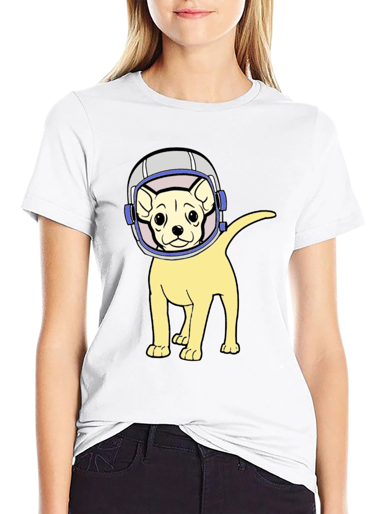 Black Astronaut Dog T-Shirt - Space Pup Tee view 9