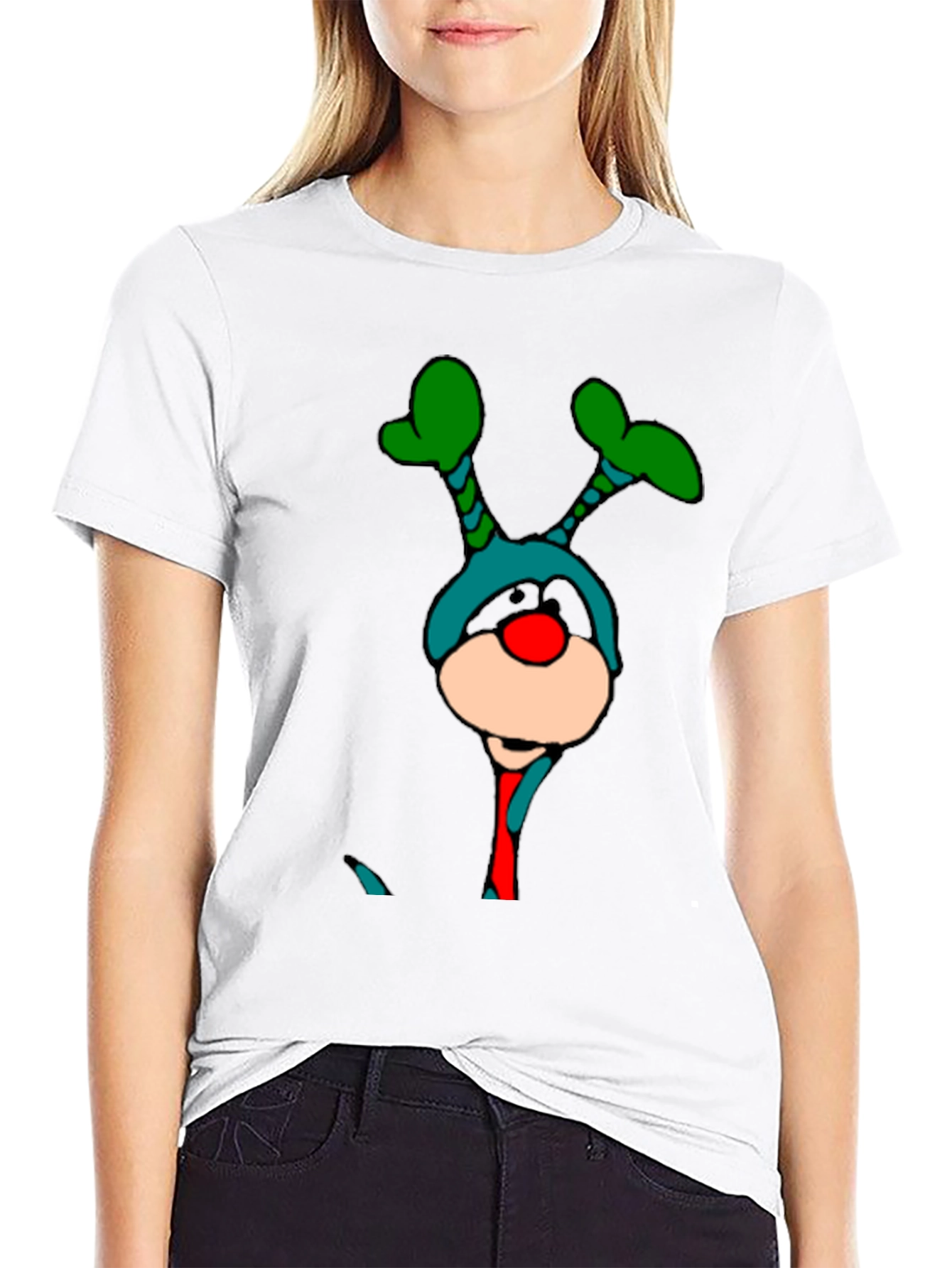 Black Novelty Holiday Cartoon Character Black T-Shirt view 9
