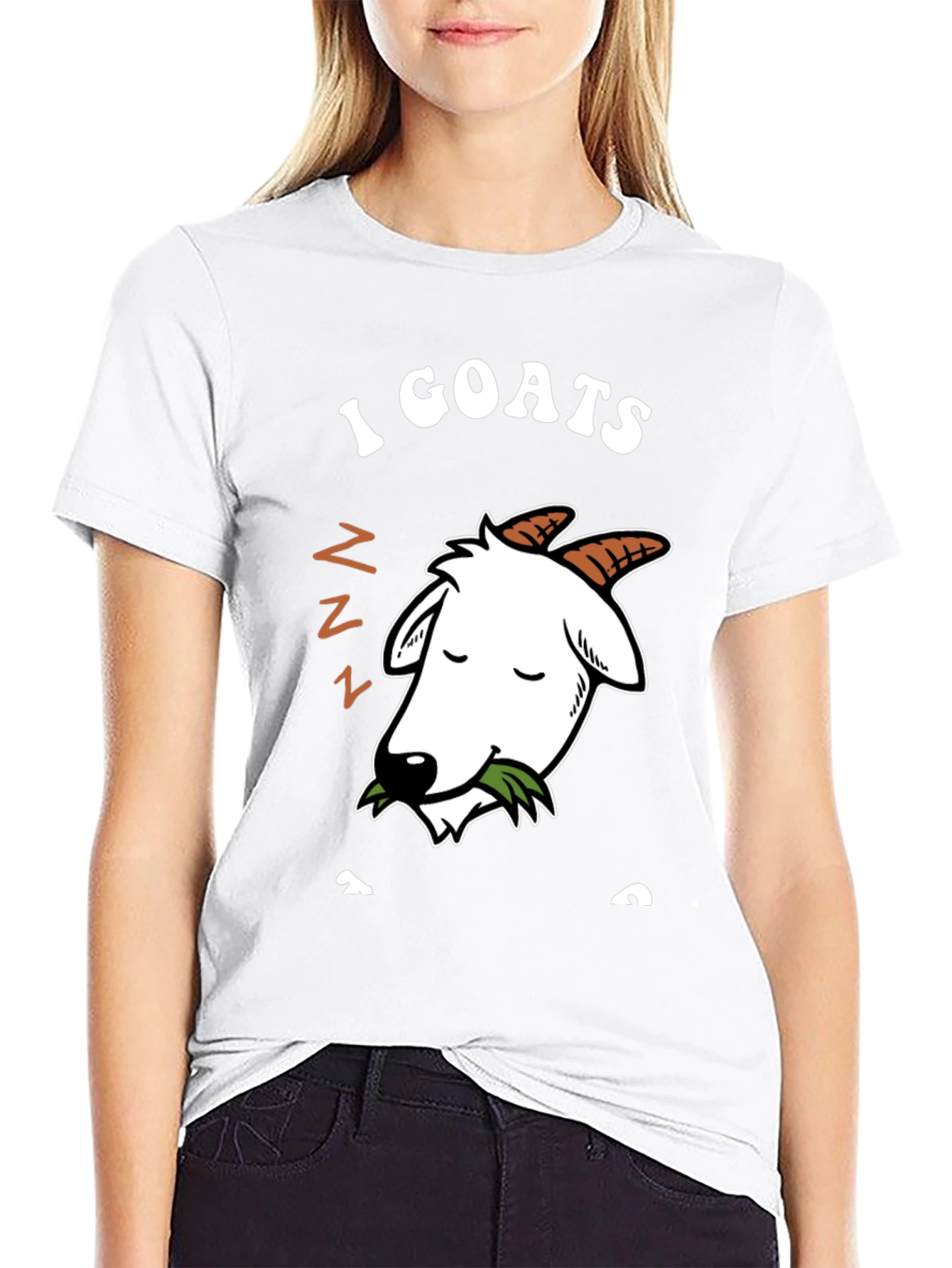 Black I Goats To Sleep Funny Graphic T-Shirt view 9