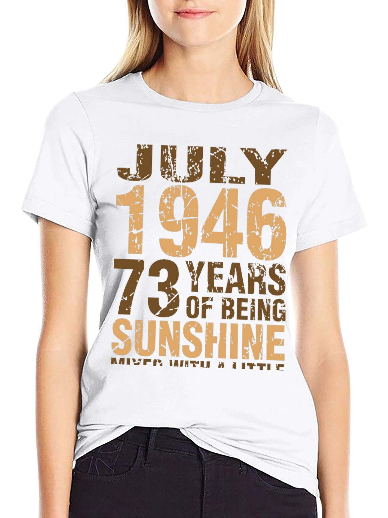 Black July 1946 Vintage Birthday T-Shirt view 9