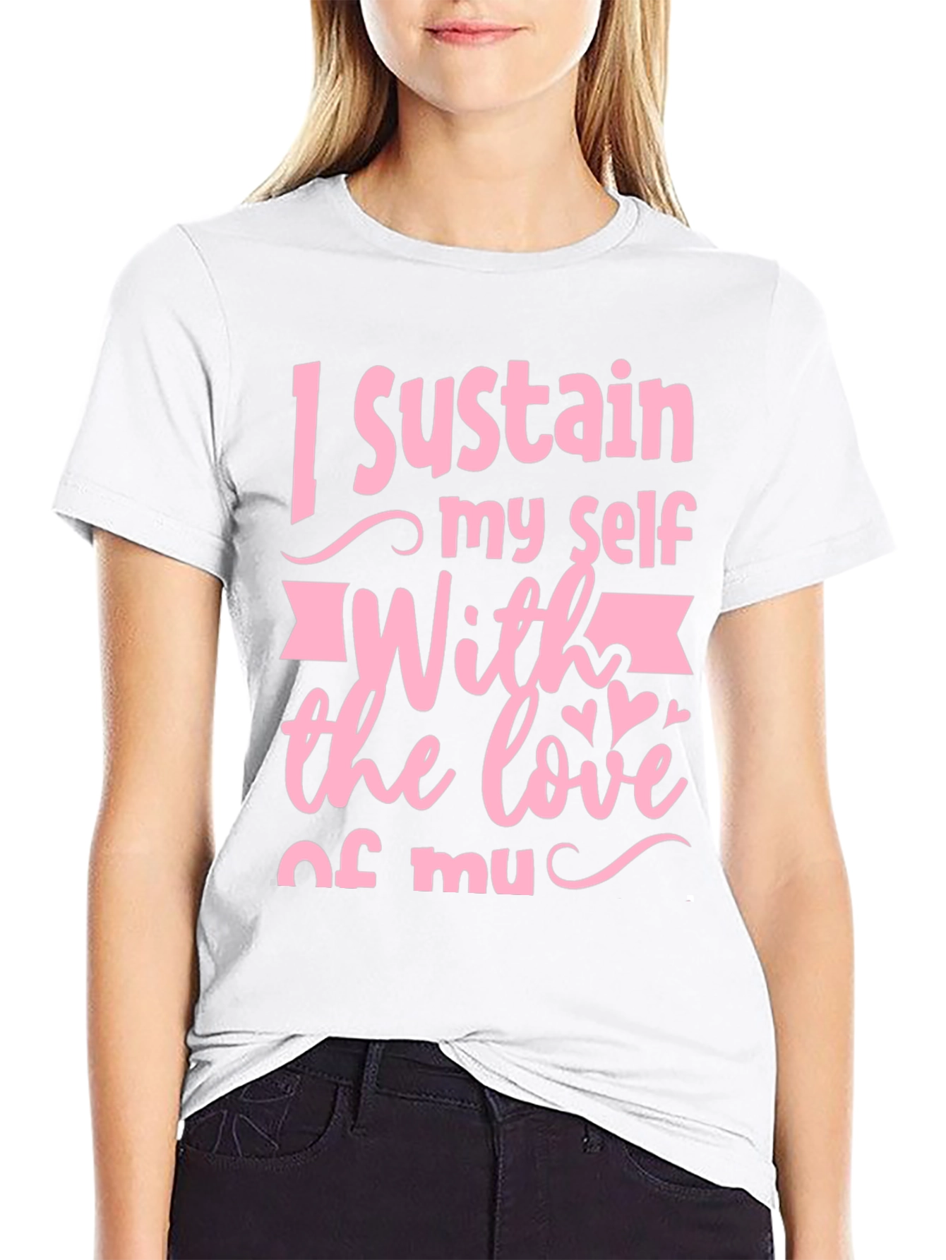 Black I Sustain Myself With Love Graphic Tee view 9