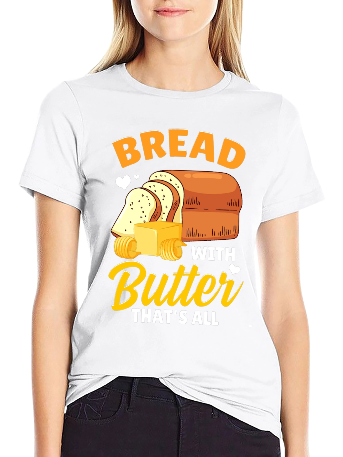 Black Bread with Butter T-Shirt - Funny Foodie Tee view 9