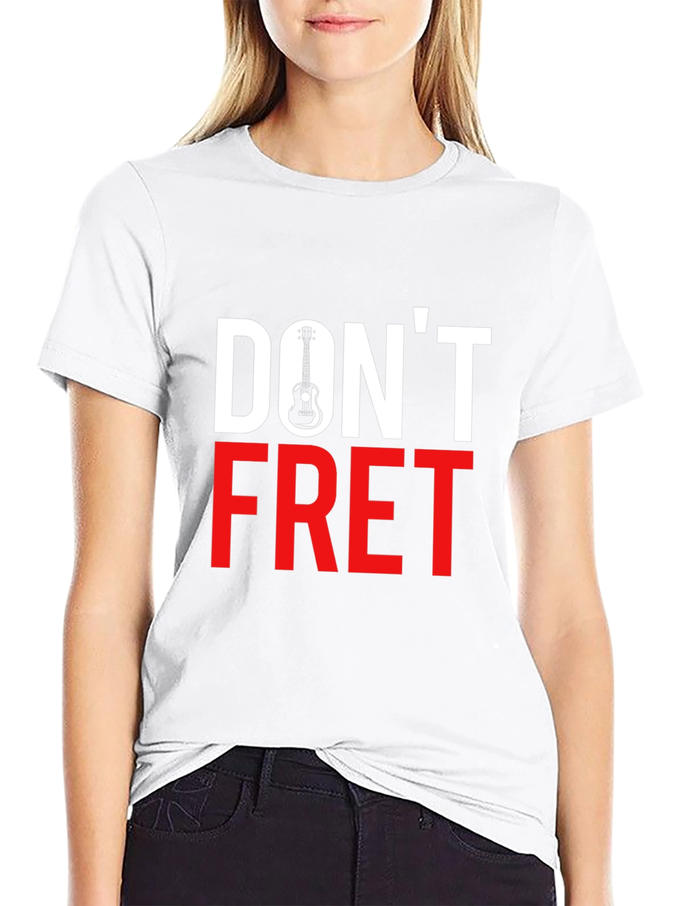 Black Don't Fret Guitar T-Shirt view 9