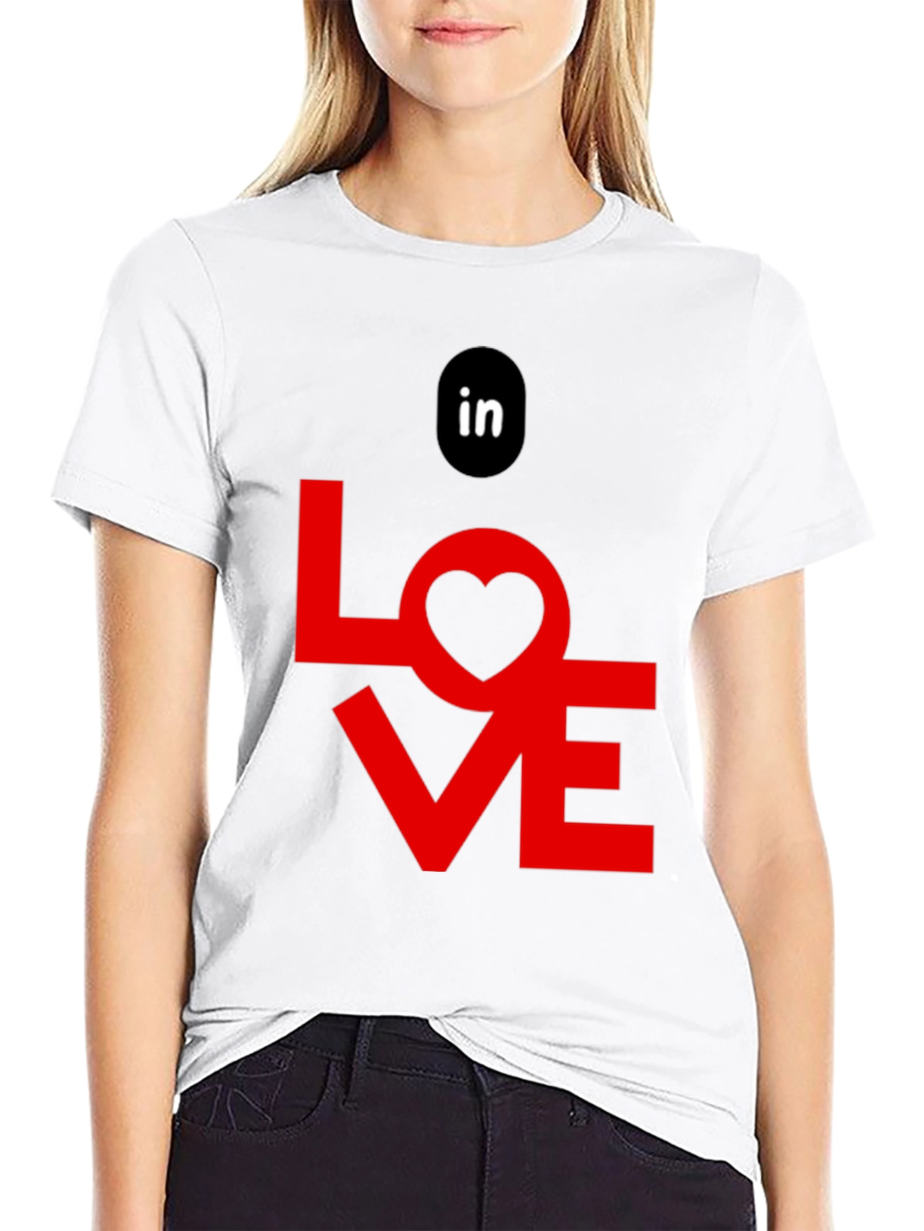 Black In Love Graphic Tee - Black Cotton T-Shirt view 9