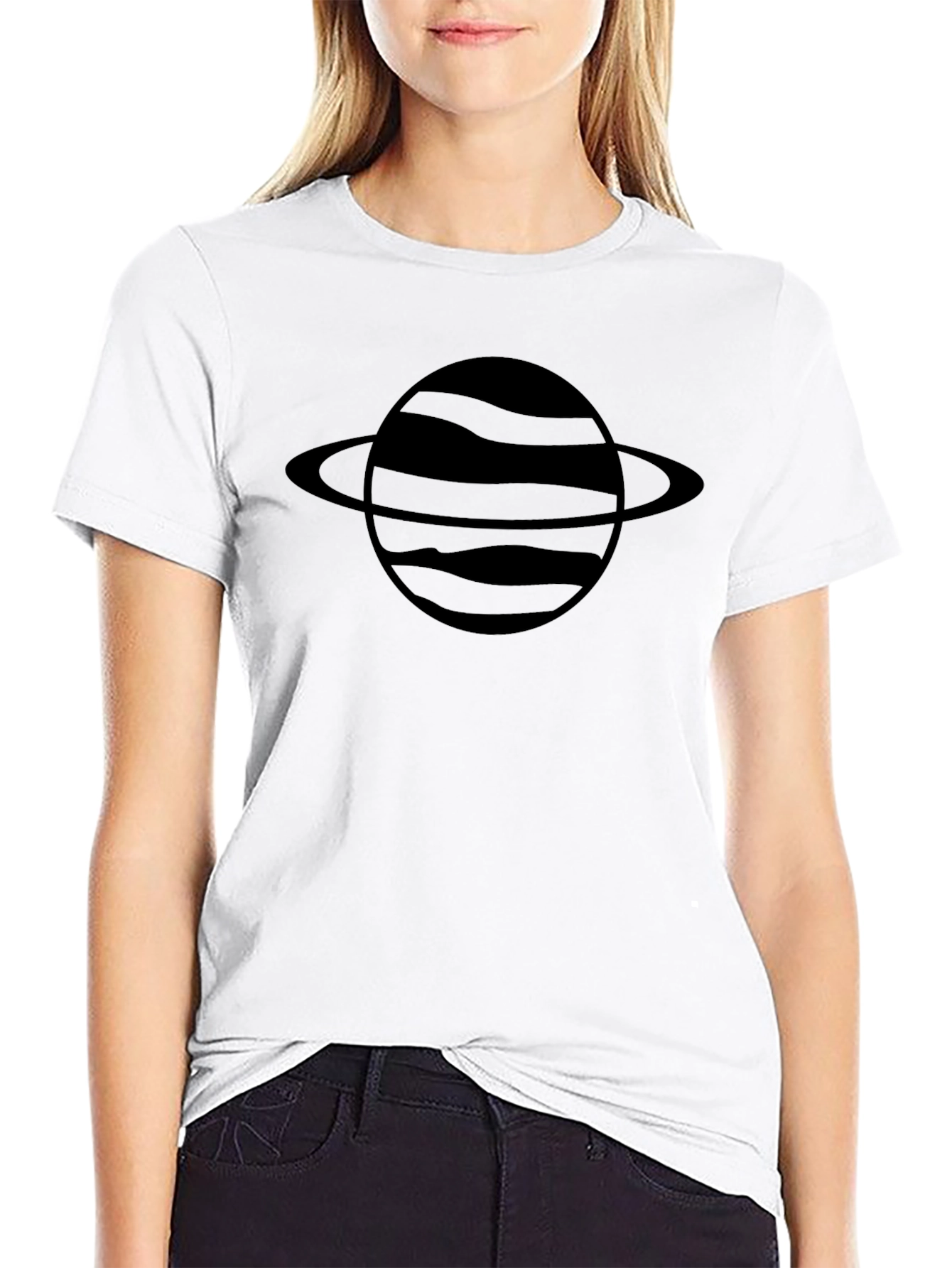 Black Planet Graphic Black T-Shirt - Stylish & Unique Design view 9