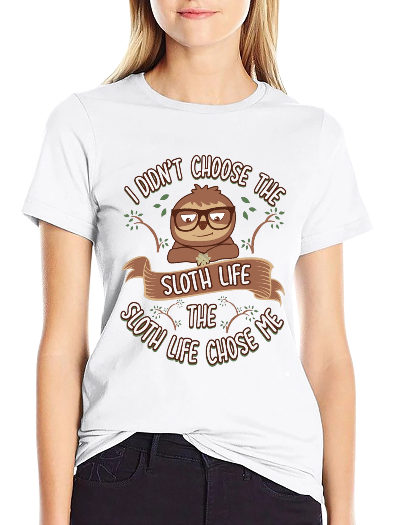 Black Sloth Life Graphic Tee - Funny Animal Lover T-Shirt view 9