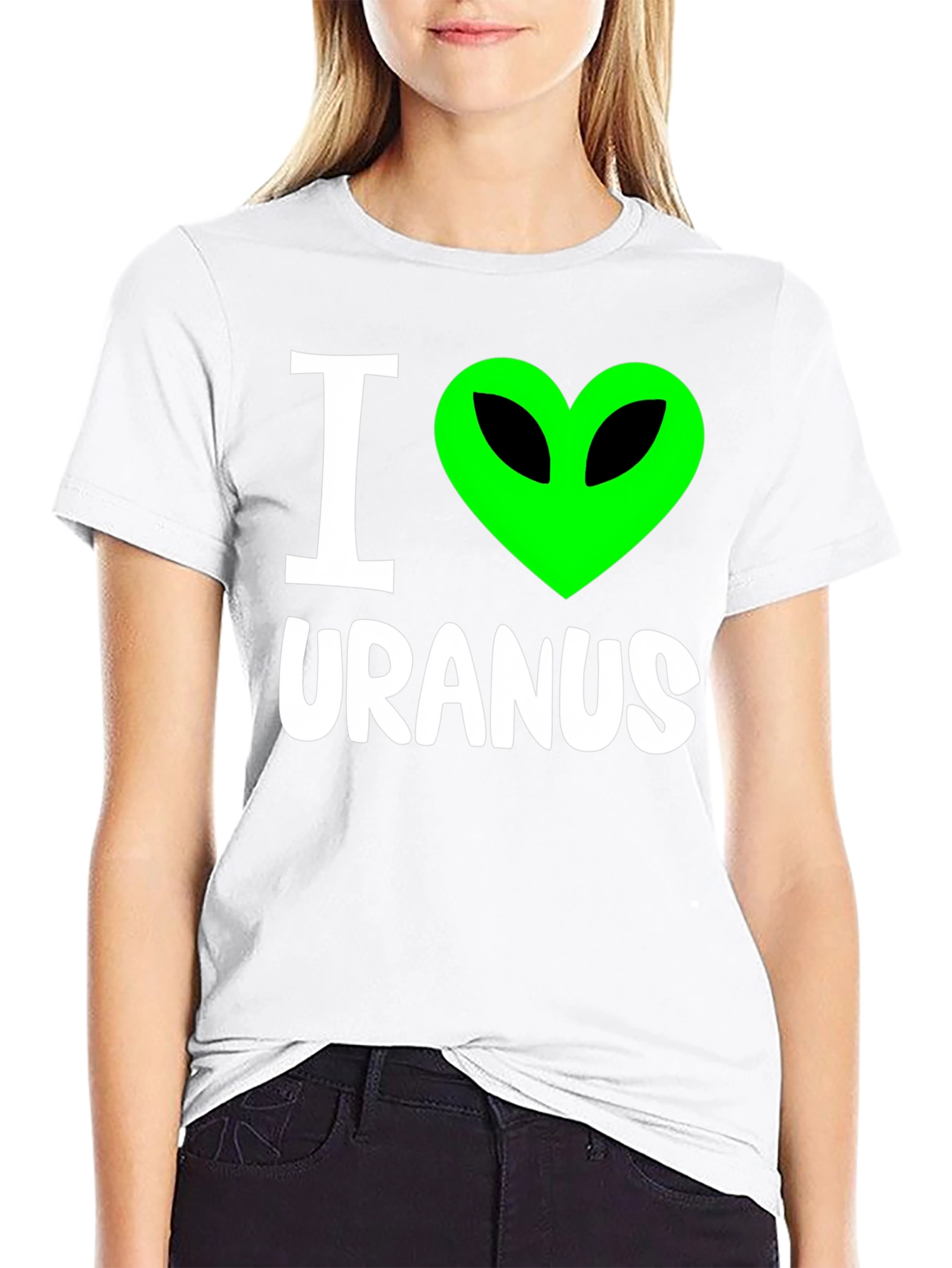 Black I Love Uranus Graphic T-Shirt view 9