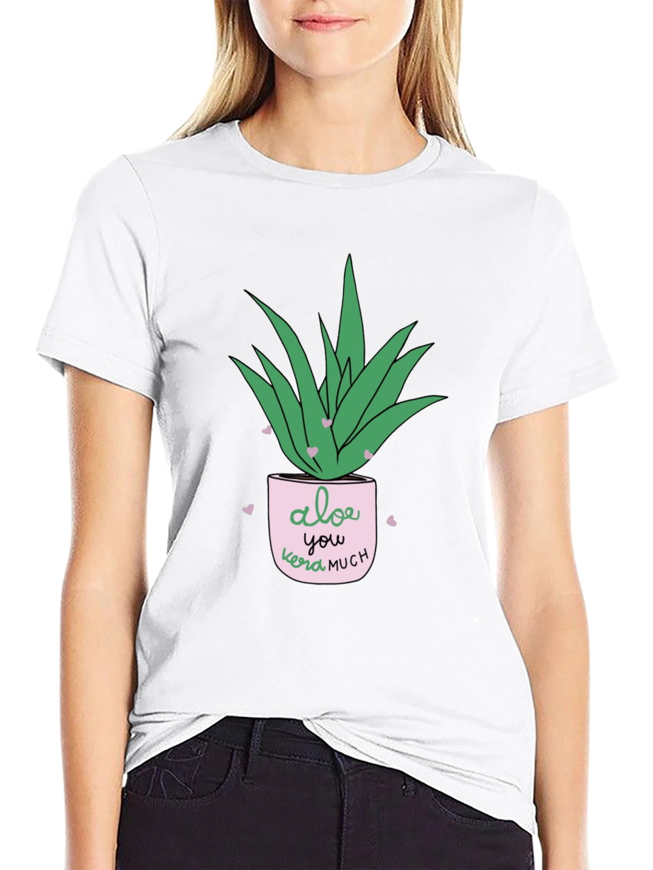 Black Aloe You Vera Much Black T-Shirt view 9
