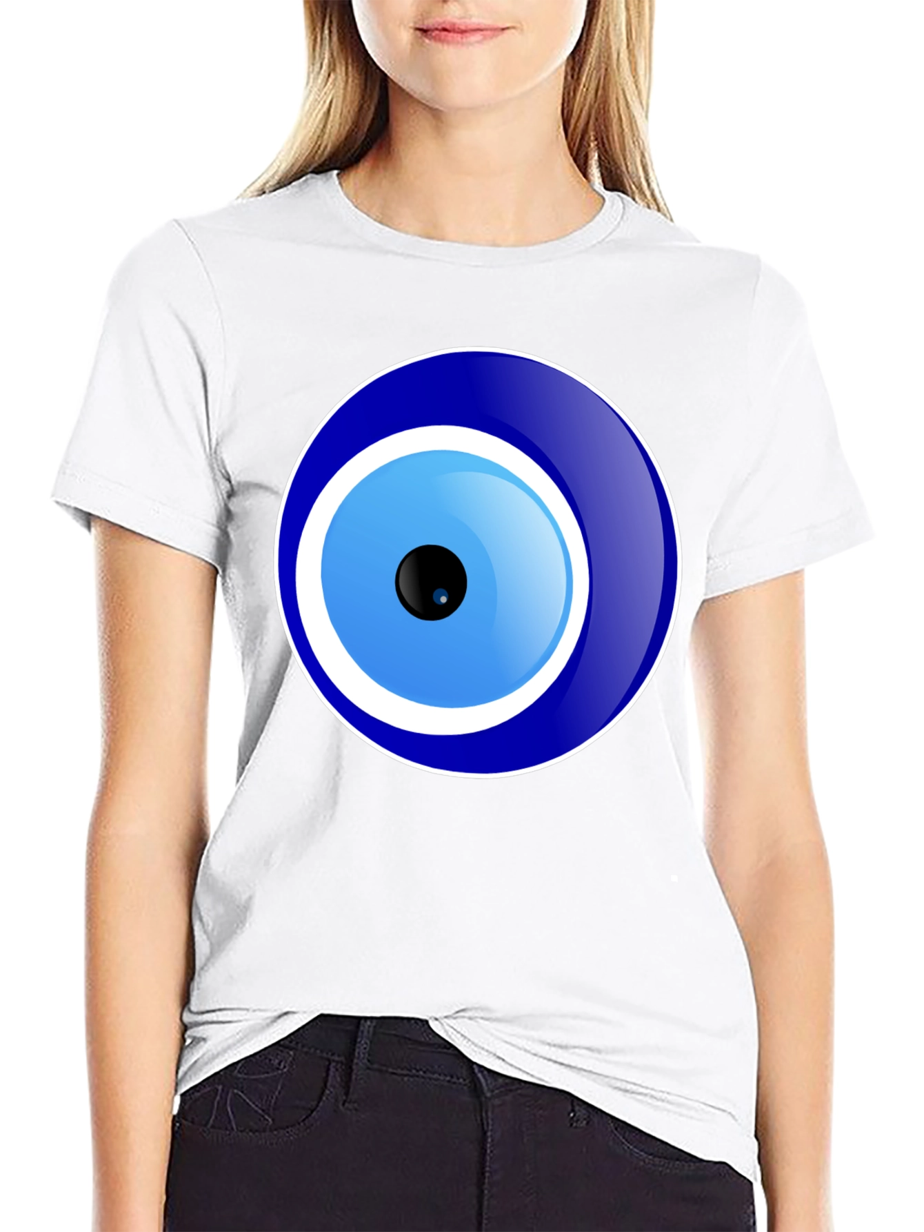 Black Evil Eye Graphic T-Shirt - Unisex Black Tee view 9