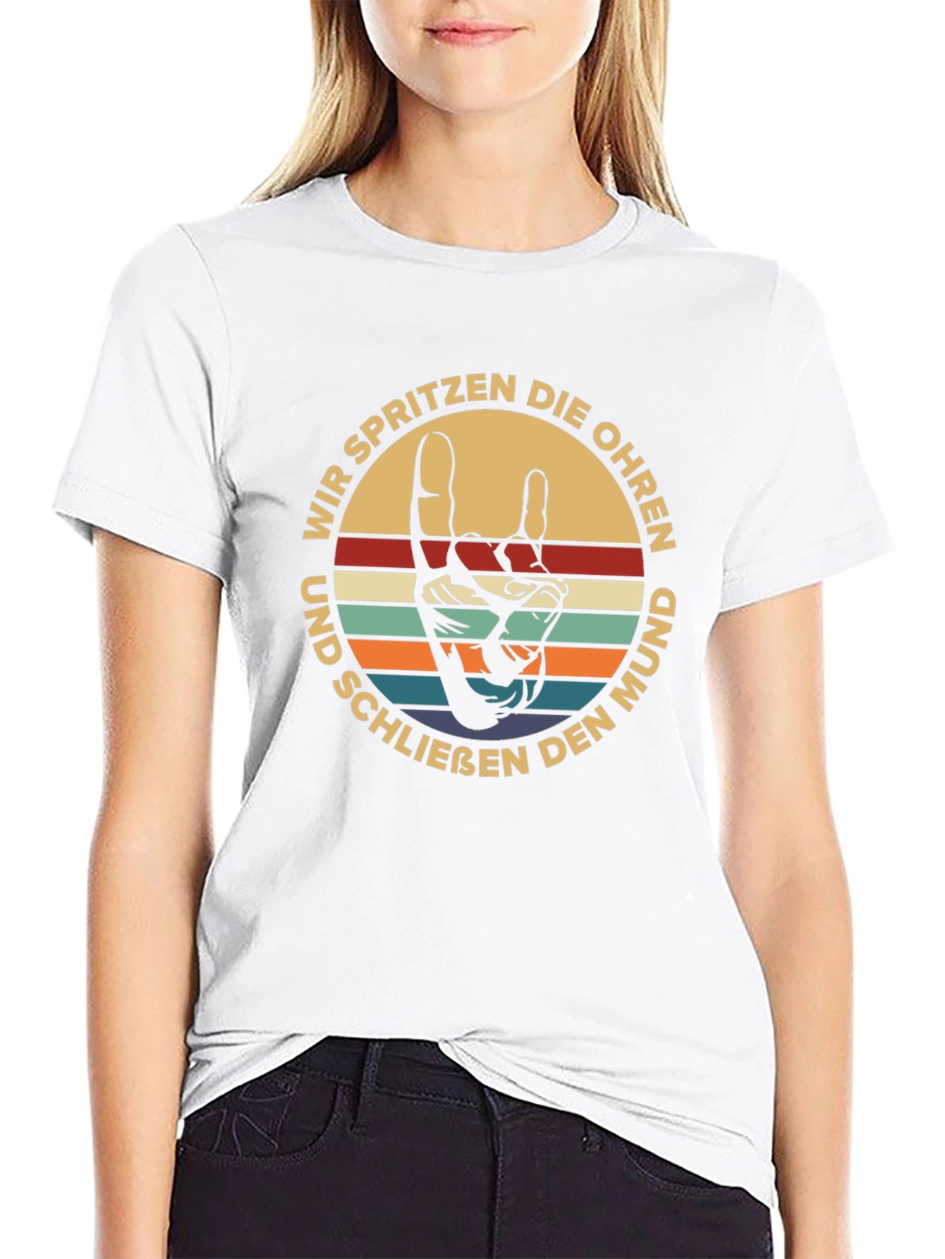 Black Retro German T-Shirt: Wir Spritzen Die Ohren view 9