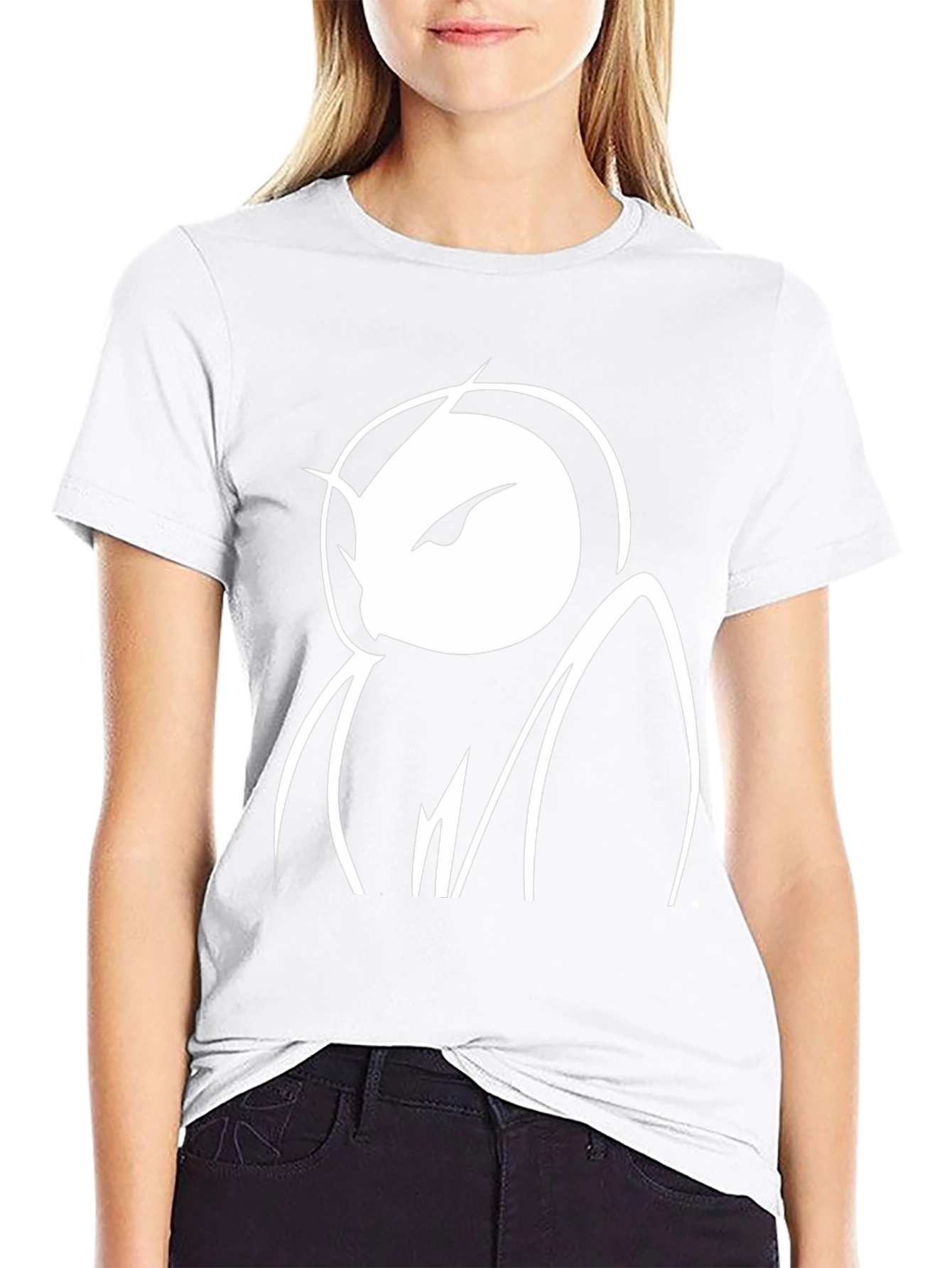Abstract Owl Graphic Black T-Shirt - 9