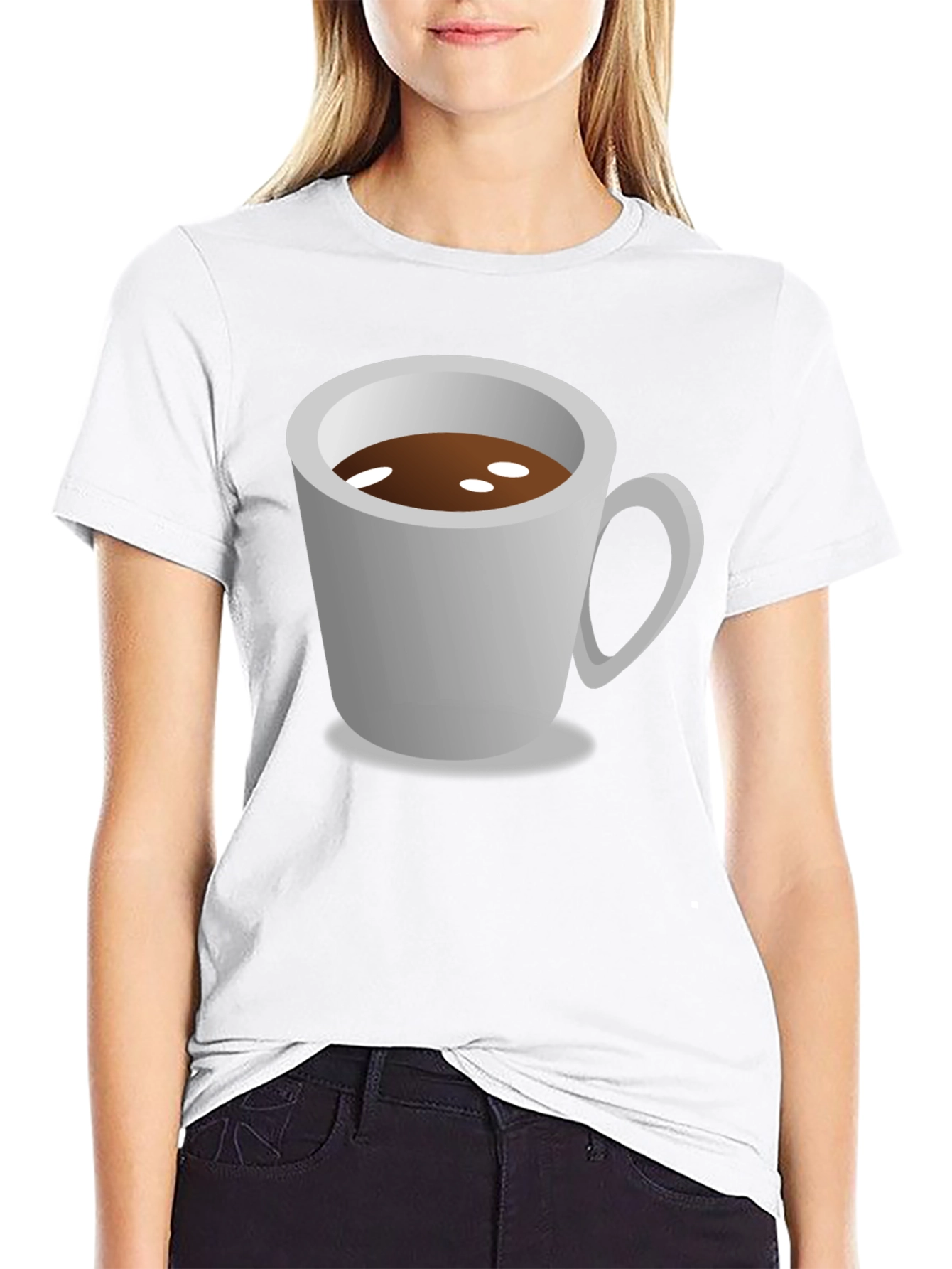 Black Coffee Cup Graphic Tee - Black Unisex Shirt view 9