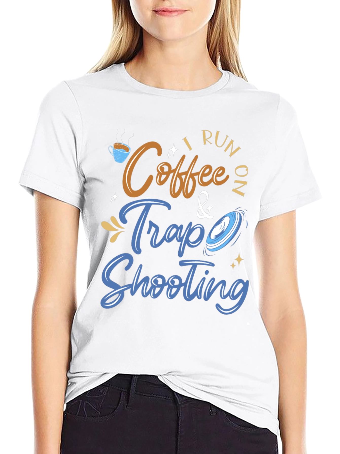 Black Coffee & Trap Shooting Graphic Tee view 9