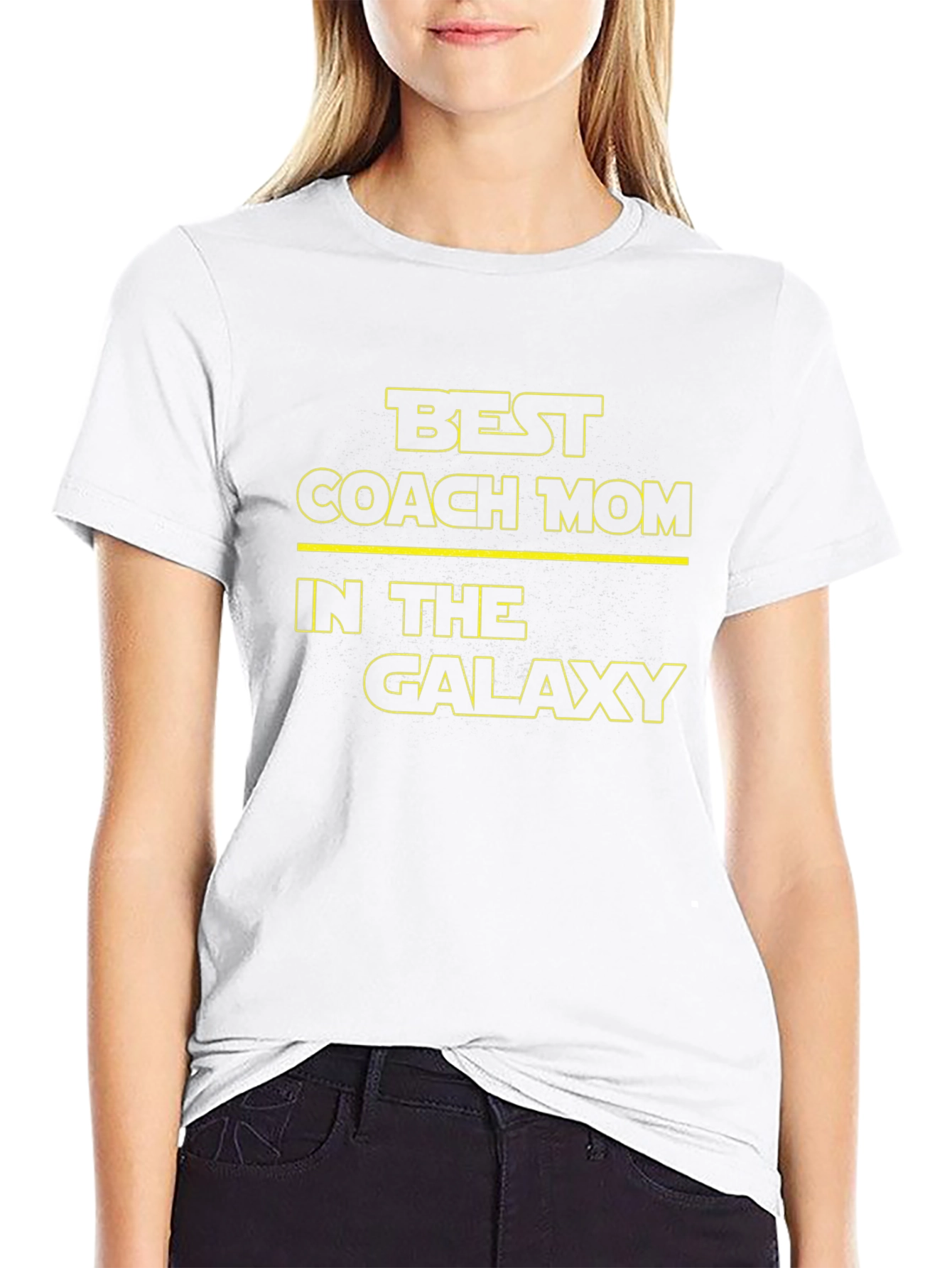Black Best Coach Mom Galaxy Black T-Shirt view 9