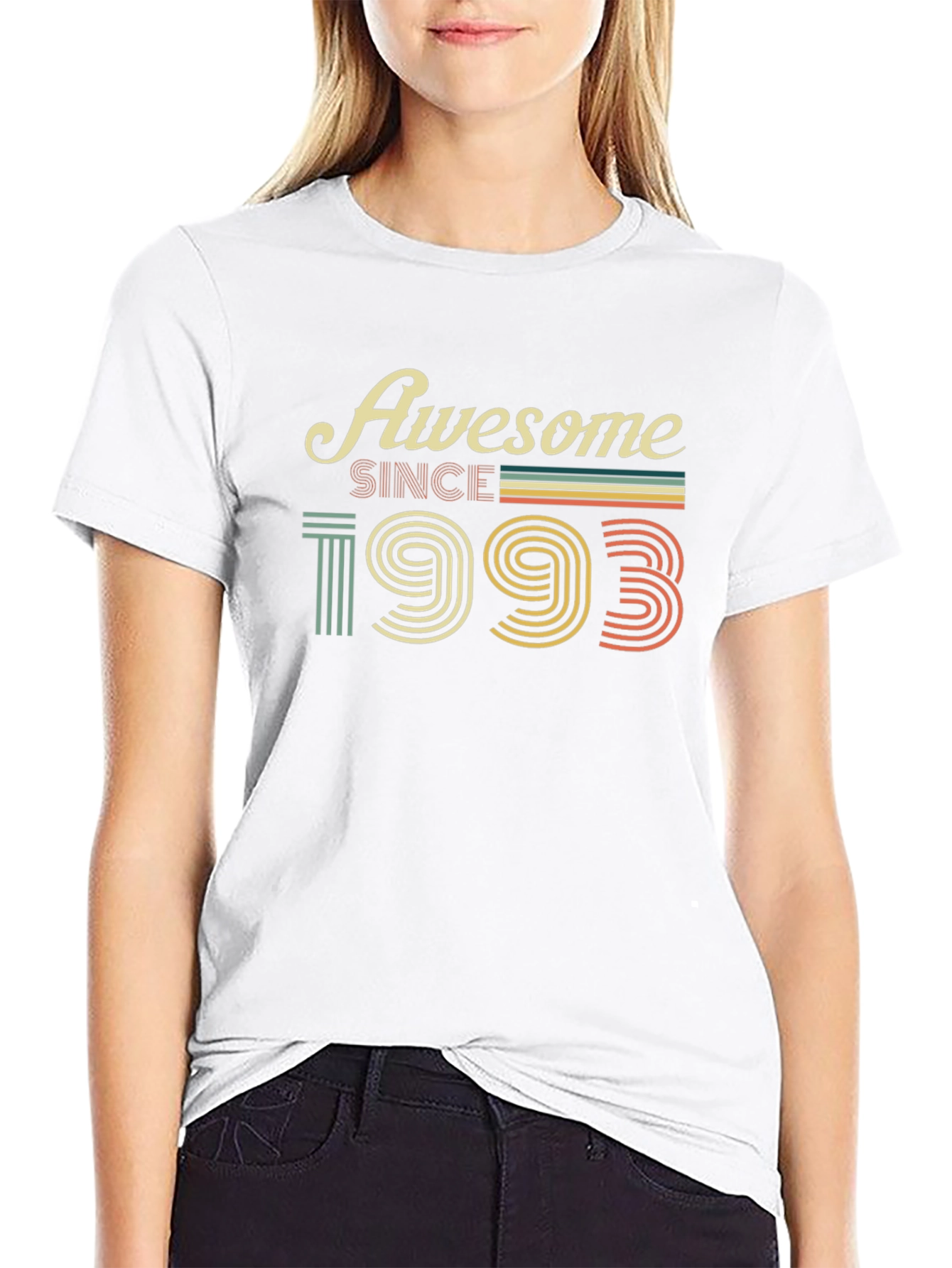 Black Awesome Since 1993 Graphic T-Shirt view 9