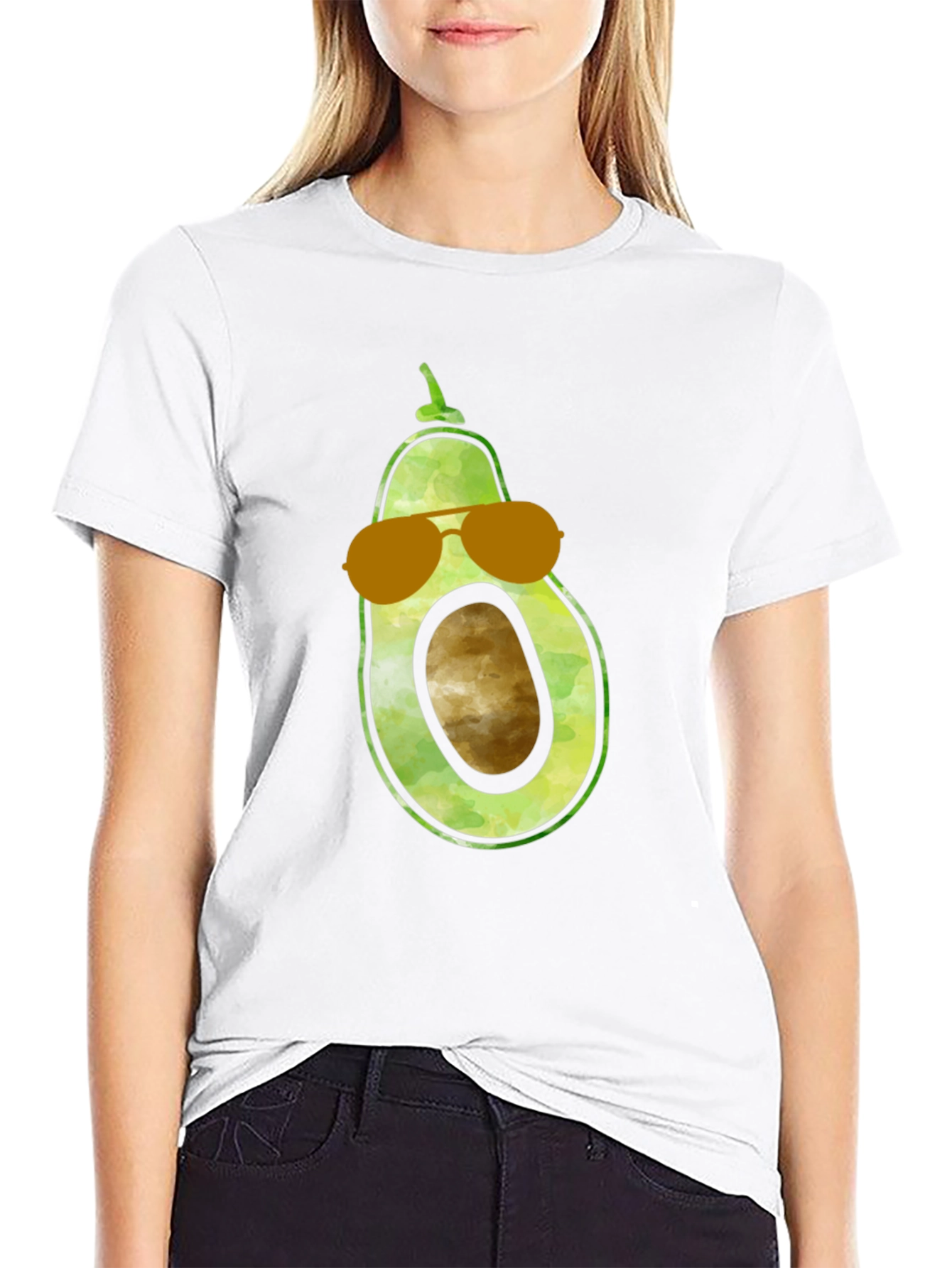 Black Cool Avocado Graphic Tee view 9