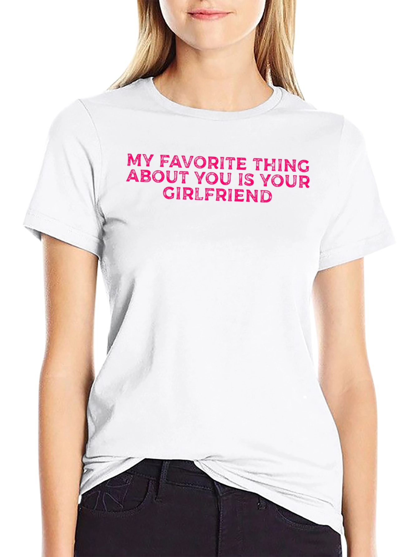 Black Funny Boyfriend Girlfriend Graphic T-Shirt view 9