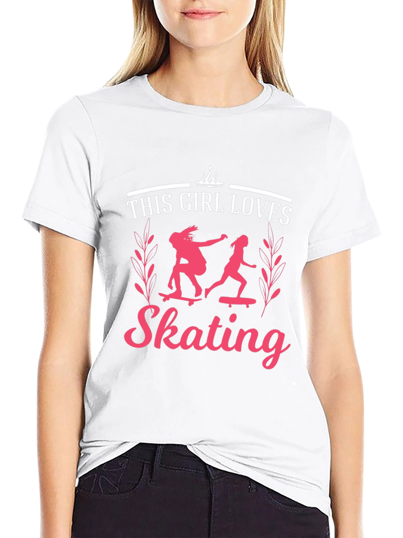 Black Girl Loves Skating Tee - Cool Skater T-Shirt view 9