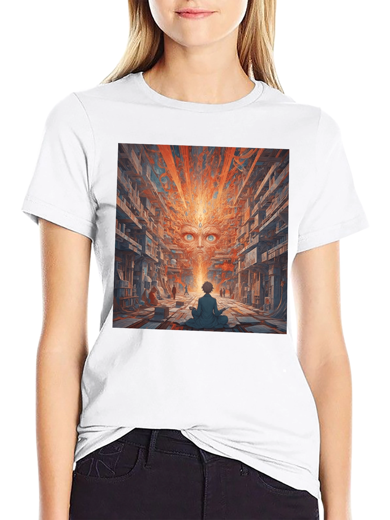 Black Meditative Mind T-Shirt view 9