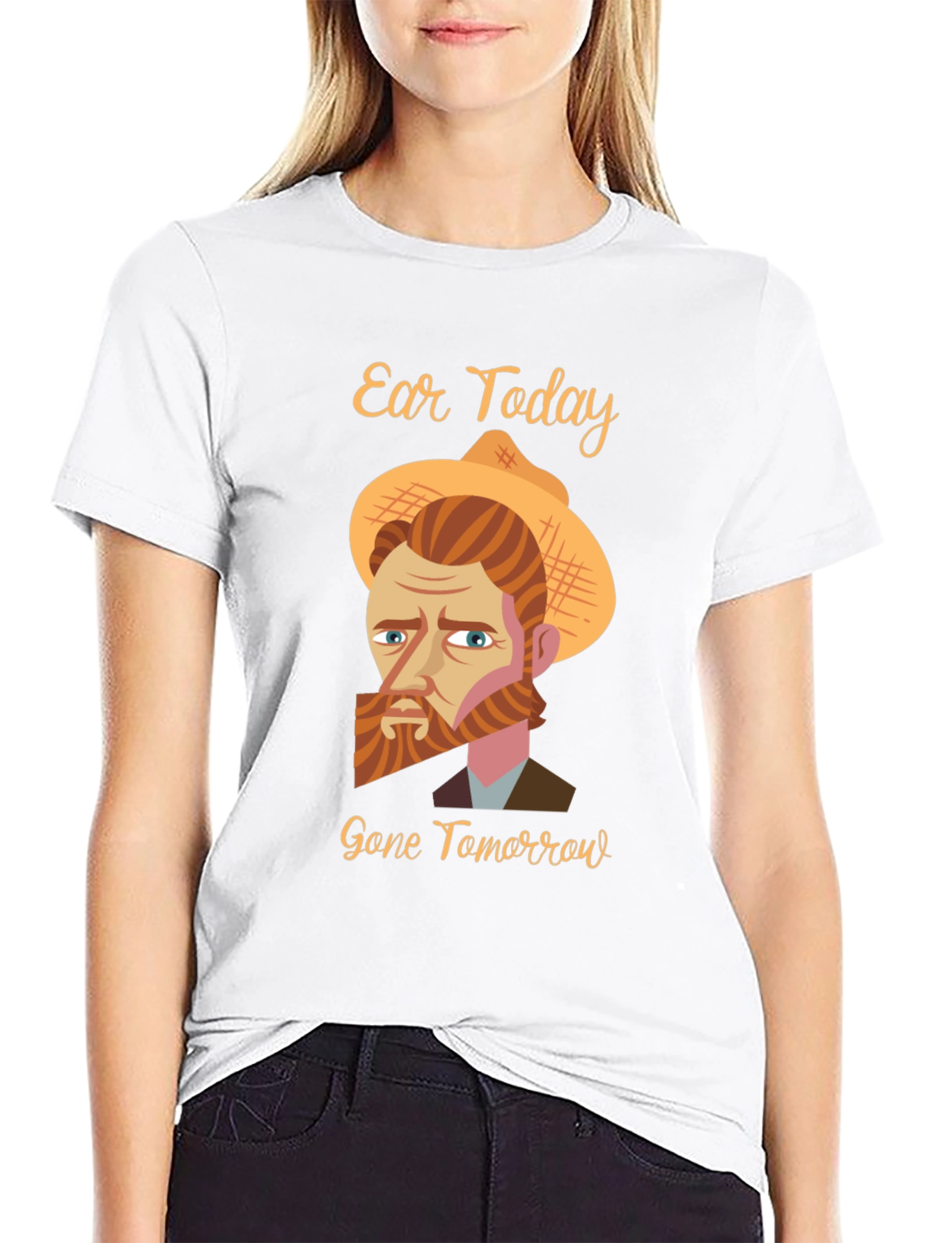 Black Ear Today Gone Tomorrow T-Shirt - Van Gogh Funny Tee view 9