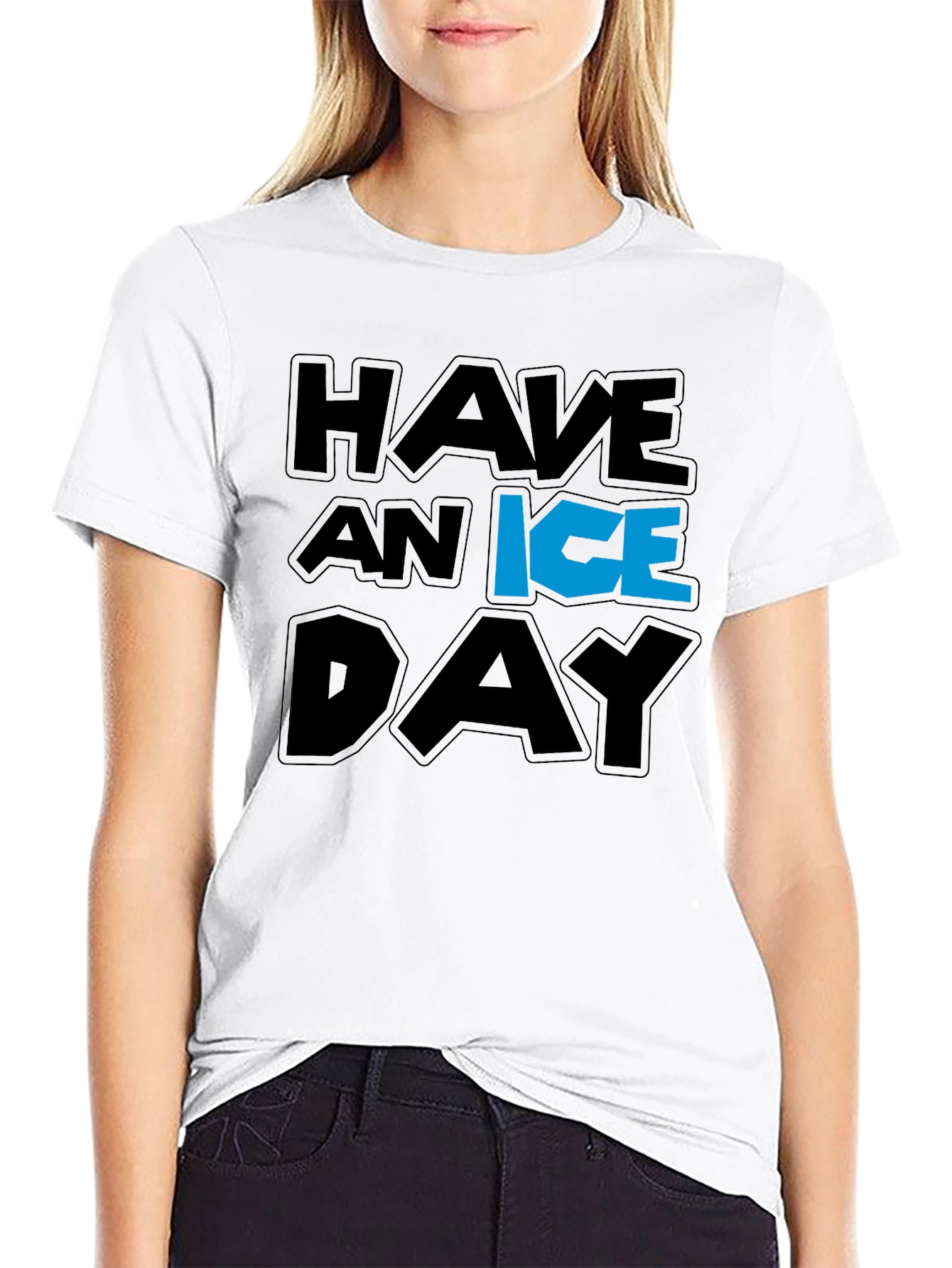 Black Have an Ice Day Graphic T-Shirt view 9