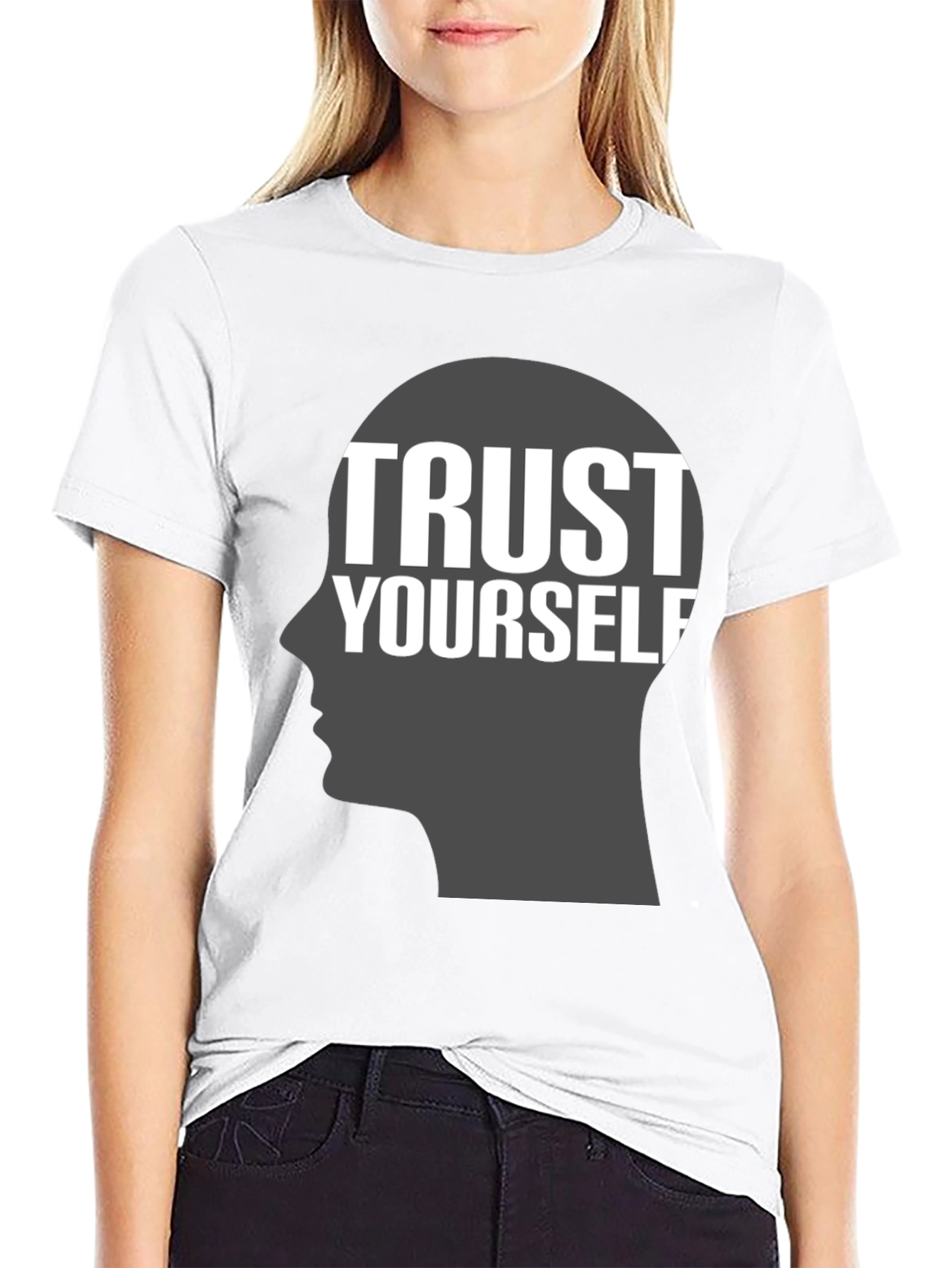 Black Trust Yourself Graphic T-Shirt - Motivational Tee view 9