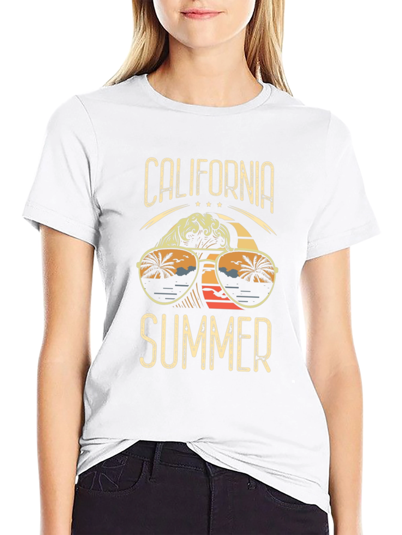 Black California Summer Graphic Tee view 9