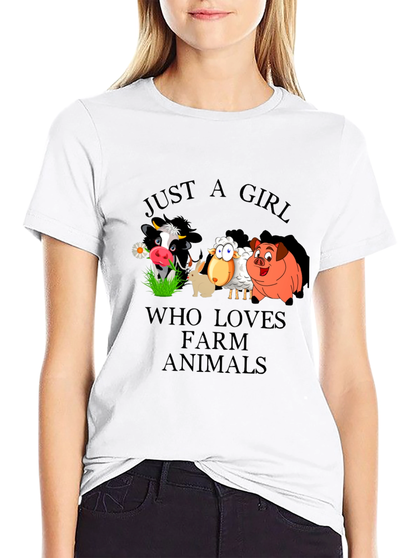 Black Farm Animal Lover Graphic T-Shirt view 9