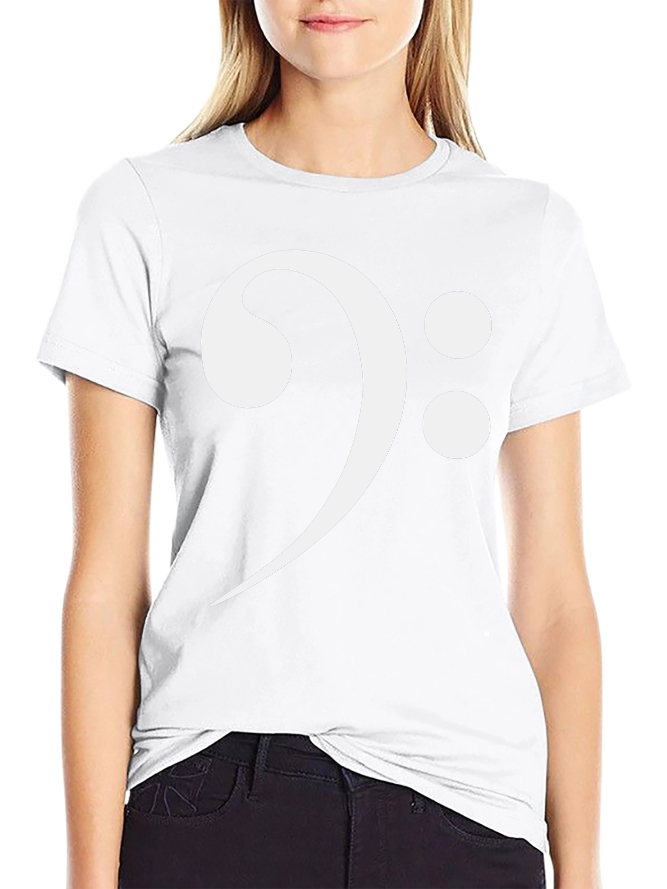 Black Bass Clef Graphic Tee - Music Lover Shirt view 9