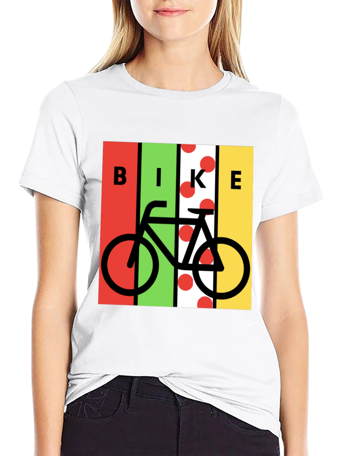 Black Bike Graphic Tee - Black Cotton Blend view 9