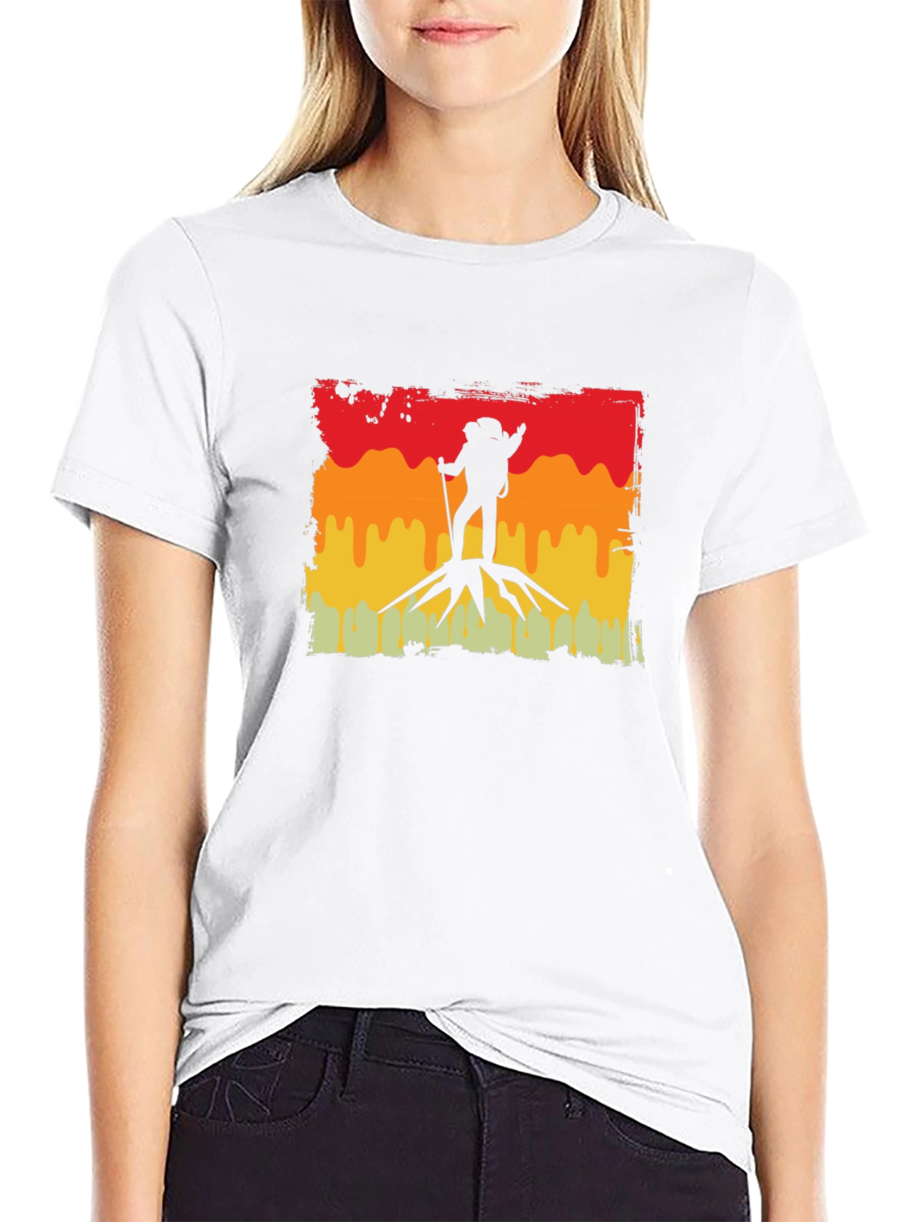 Black Hiking Silhouette Graphic Tee - Adventure Awaits view 9
