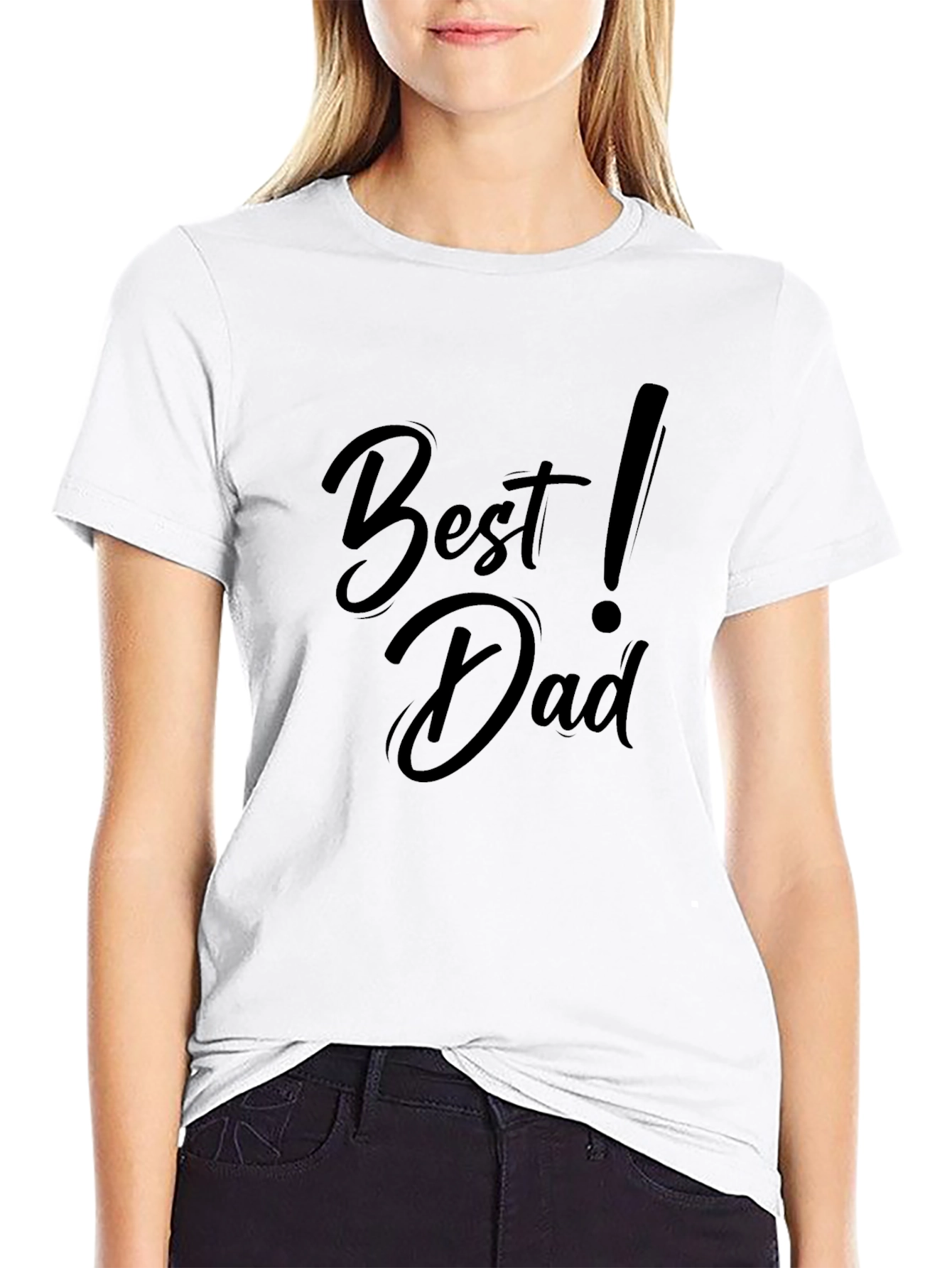 Black Best Dad Black T-Shirt view 9