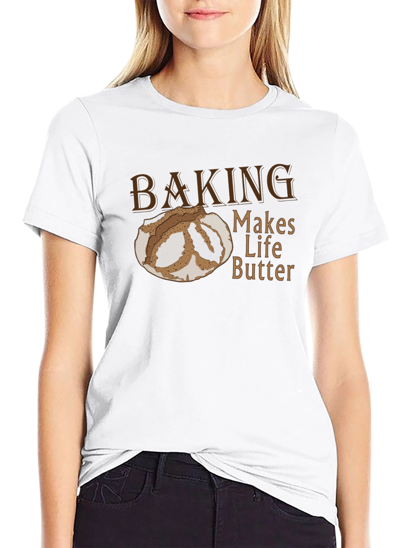 Black Baking Makes Life Butter Funny T-Shirt view 9