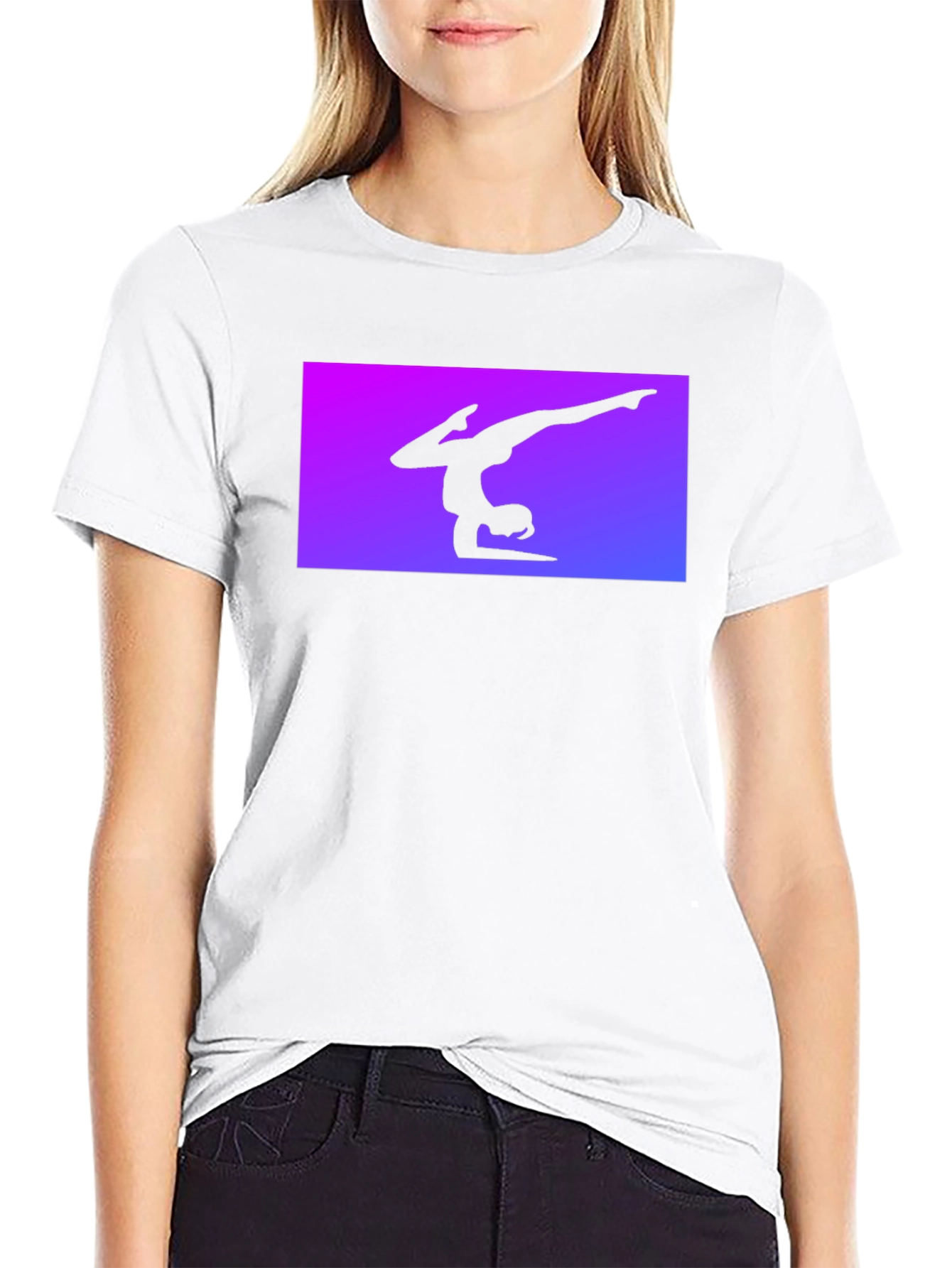 Black Gymnast Silhouette Tee - Black view 9